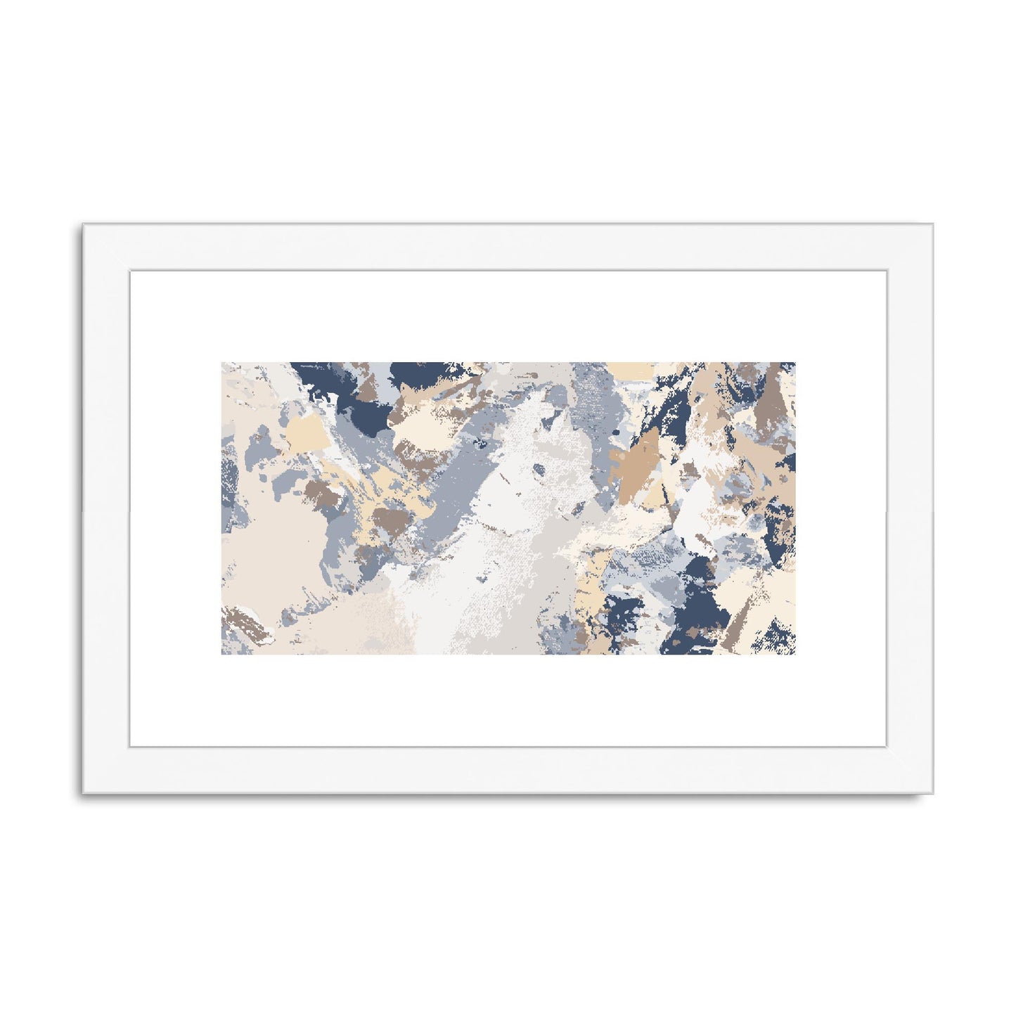 Framed Graphic Art Print, fph-1160-7689, 12"x8", White Frame
