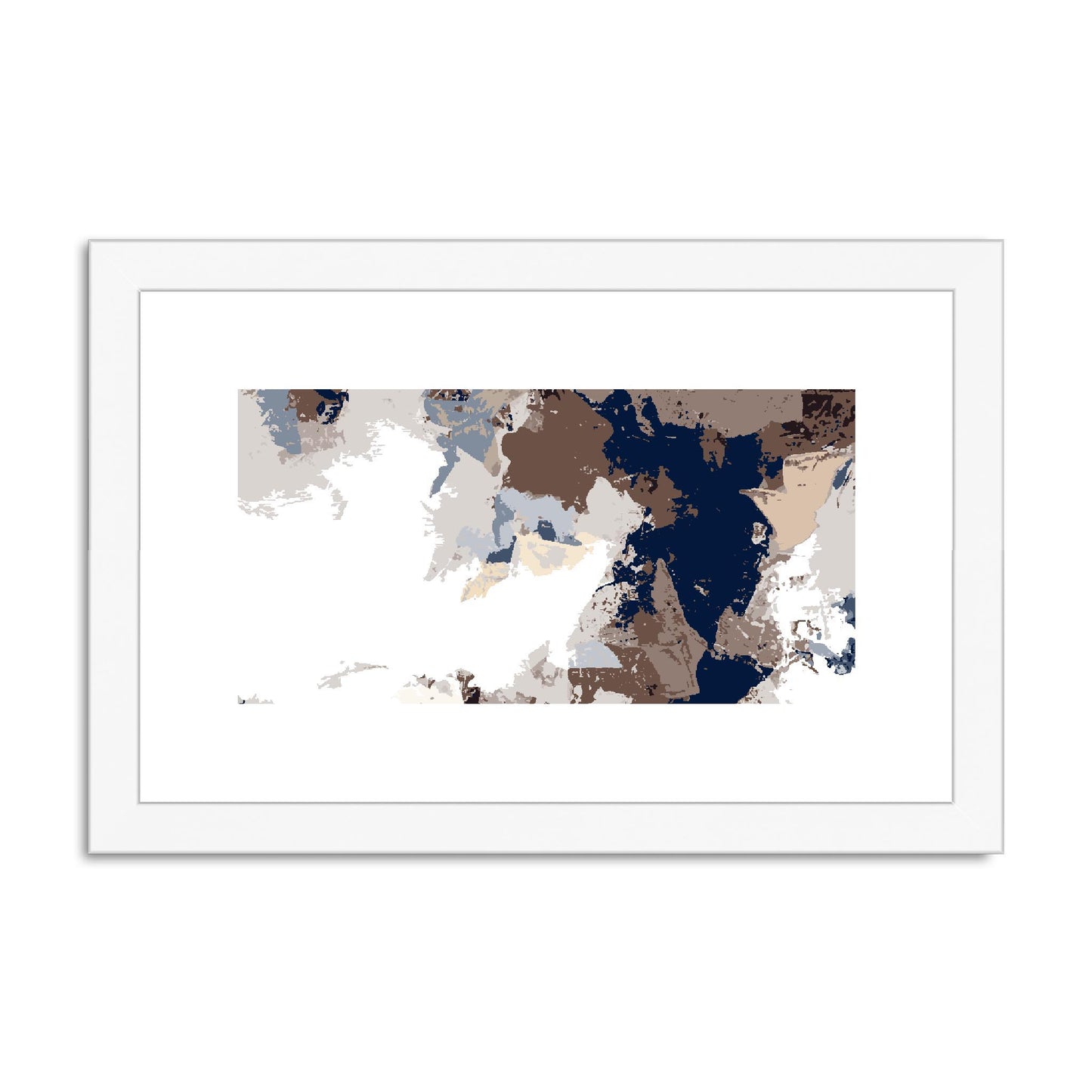 Framed Graphic Art Print, fph-1160-7692, 12"x8", White Frame