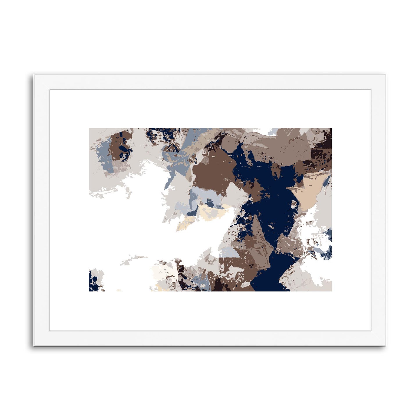 Framed Graphic Art Print, fph-1160-7692, 16"x12", White Frame