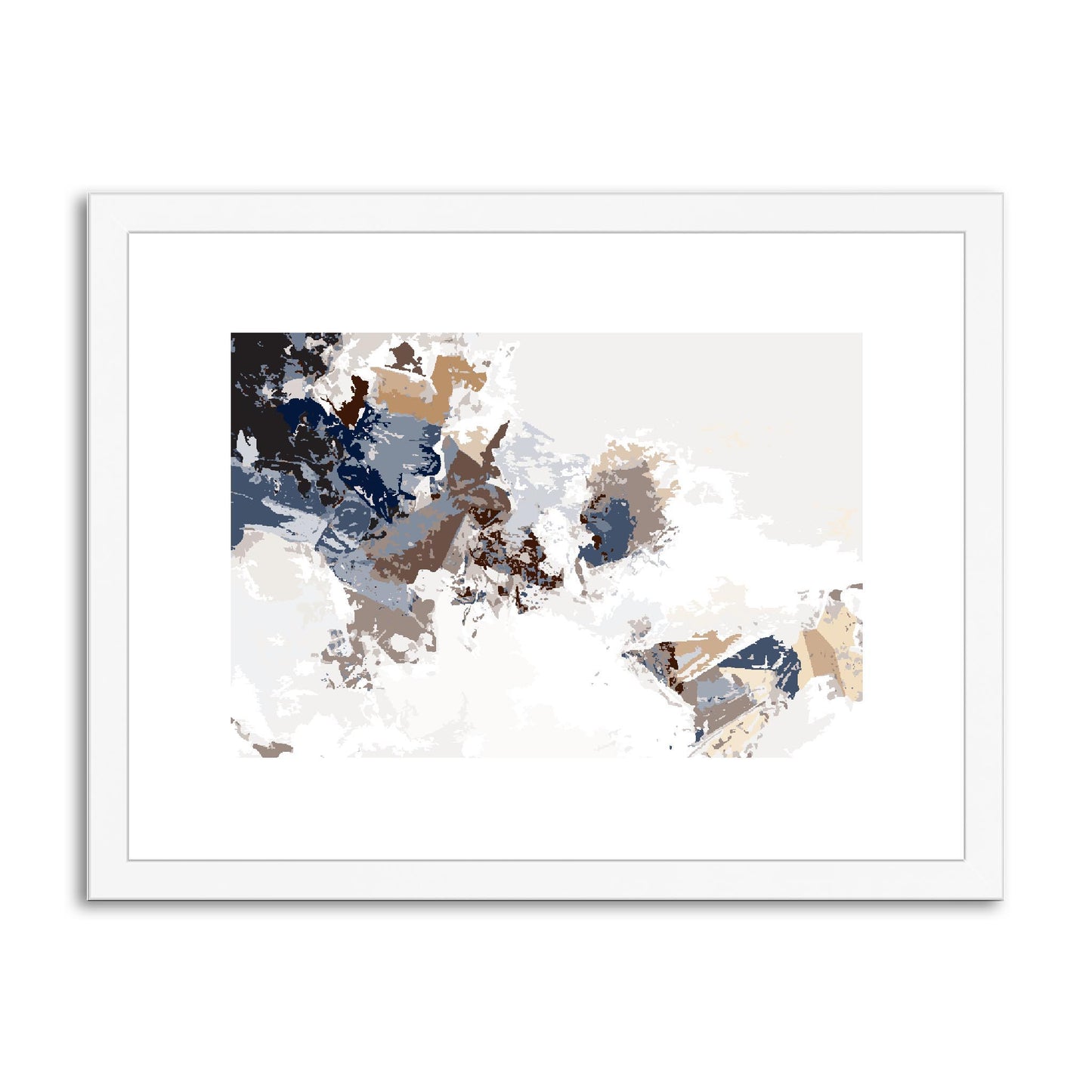 Framed Graphic Art Print, fph-1160-7694, 16"x12", White Frame