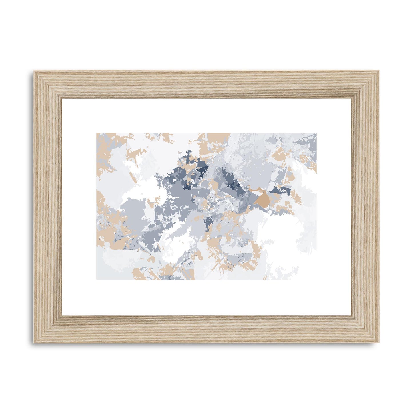 Framed Graphic Art Print, fph-1160-7698, 8"x6", Natural Frame