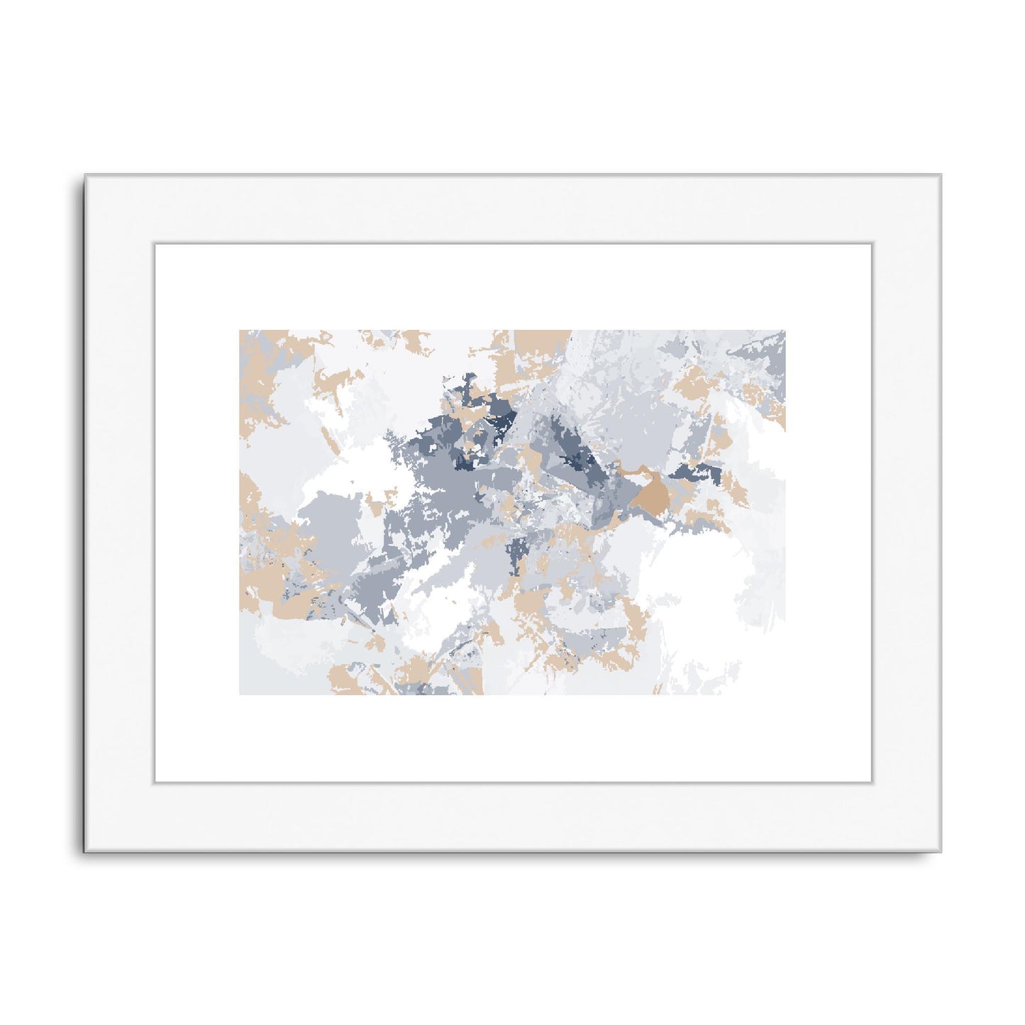 Framed Graphic Art Print, fph-1160-7698, 8"x6", White Frame
