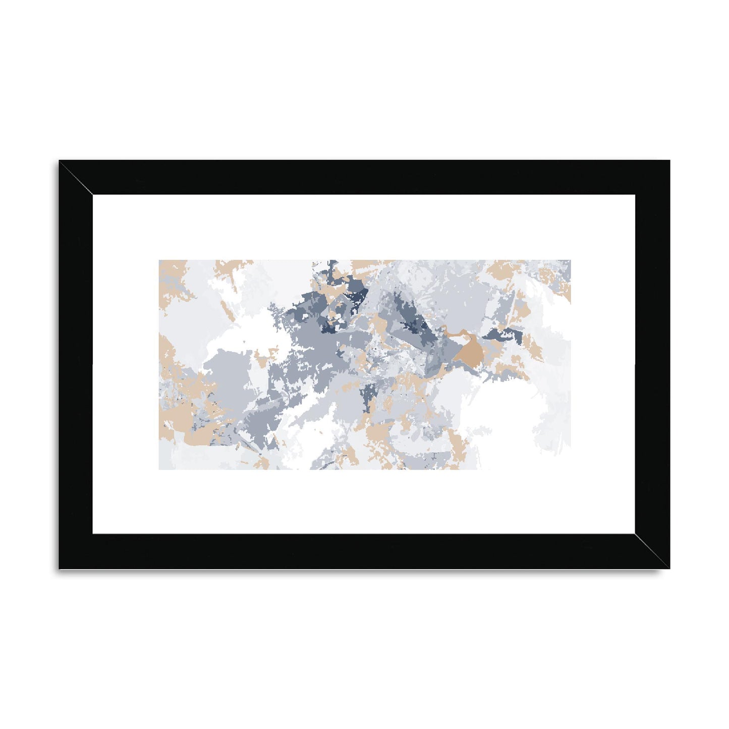 Framed Graphic Art Print, fph-1160-7698, 12"x8", Black Frame