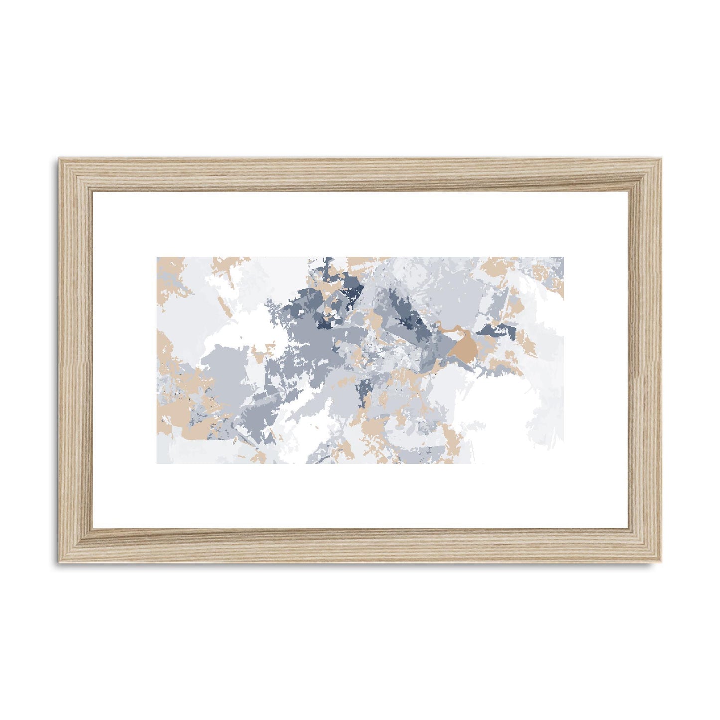 Framed Graphic Art Print, fph-1160-7698, 12"x8", Natural Frame