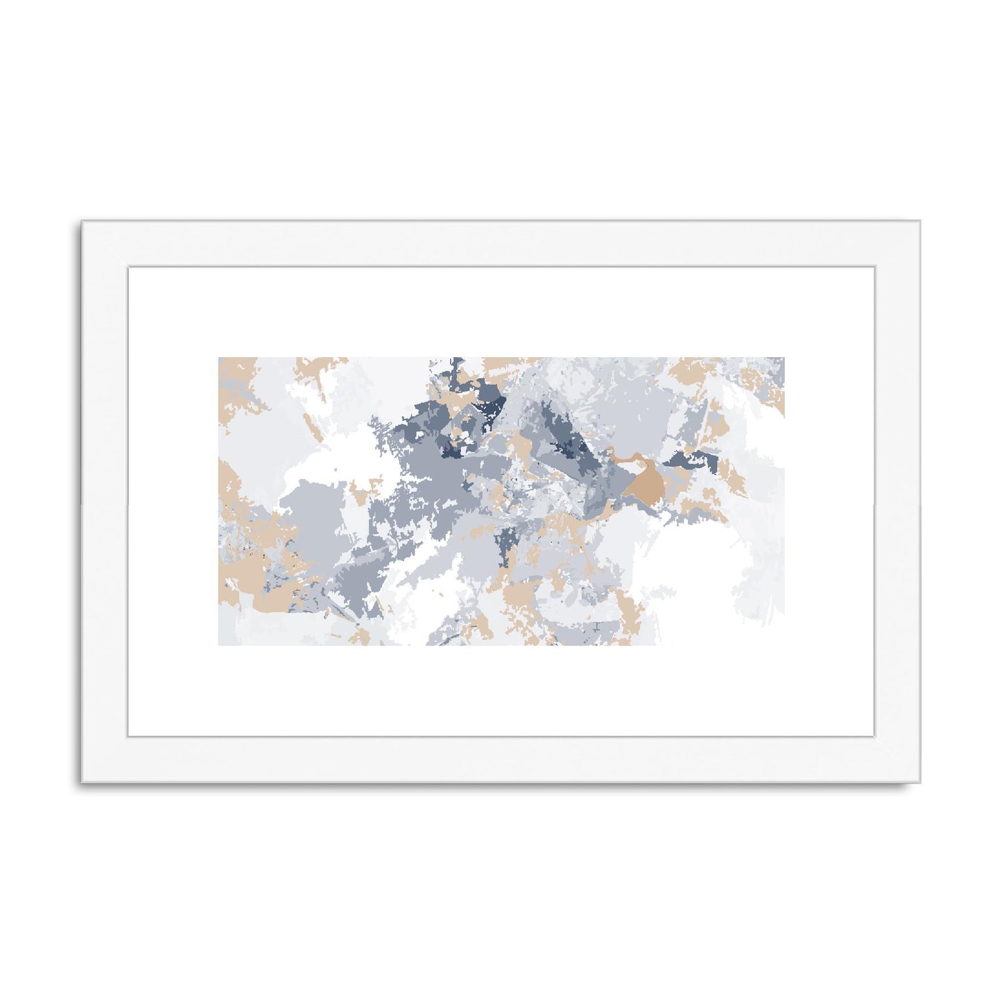 Framed Graphic Art Print, fph-1160-7698, 12"x8", White Frame