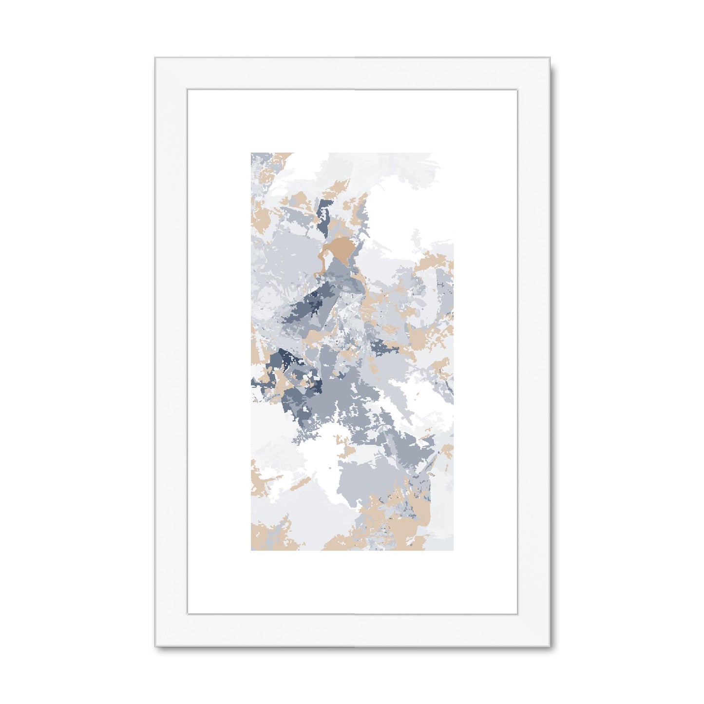 Framed Graphic Art Print, fpv-1160-7698, 8"x12", White Frame