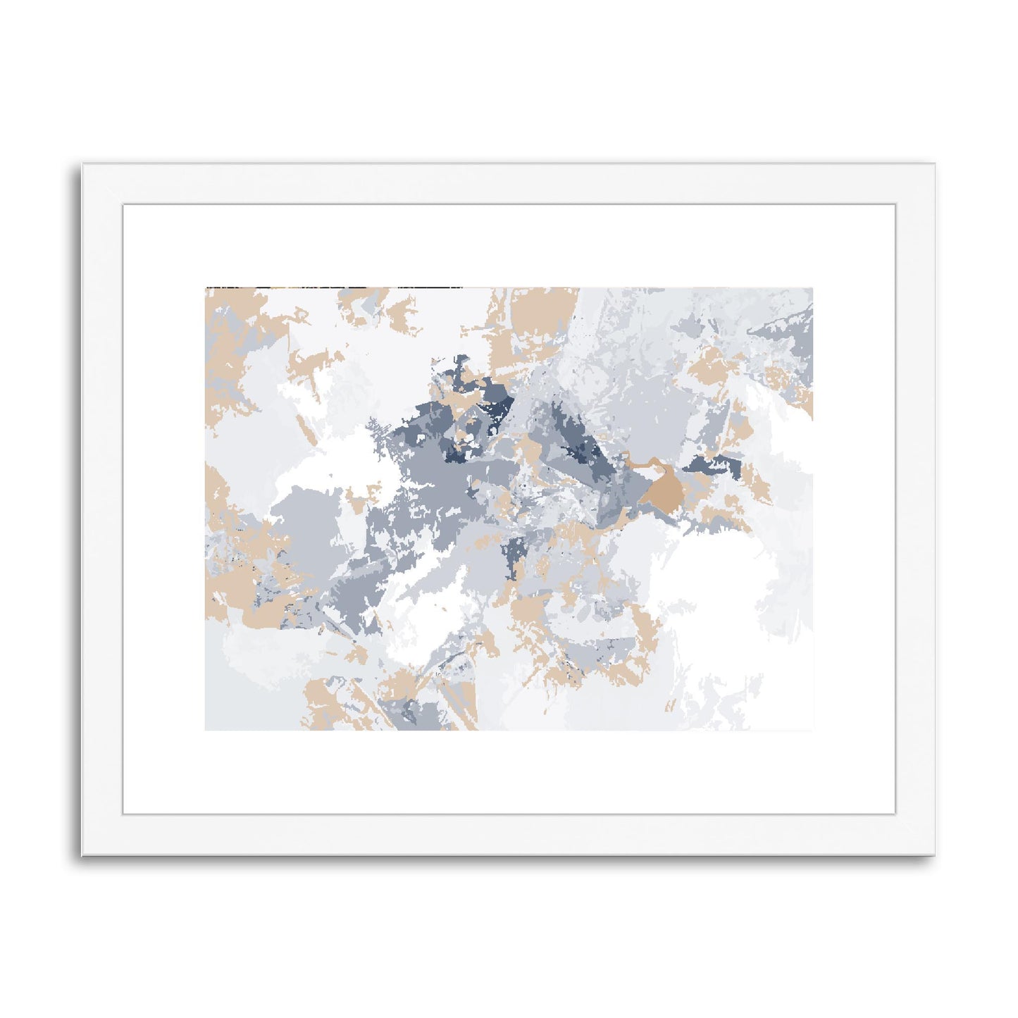 Framed Graphic Art Print, fph-1160-7698, 14"x11", White Frame