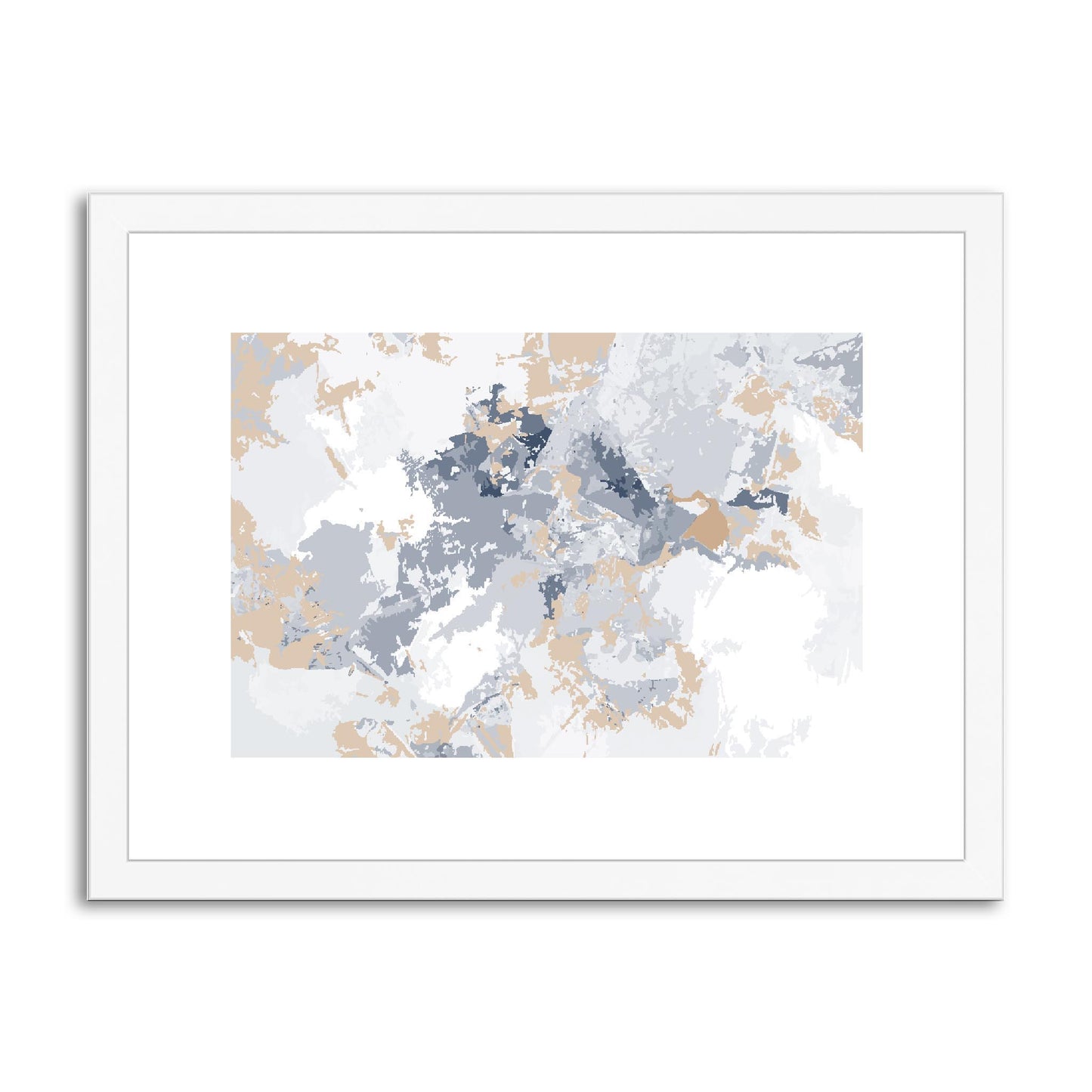 Framed Graphic Art Print, fph-1160-7698, 16"x12", White Frame