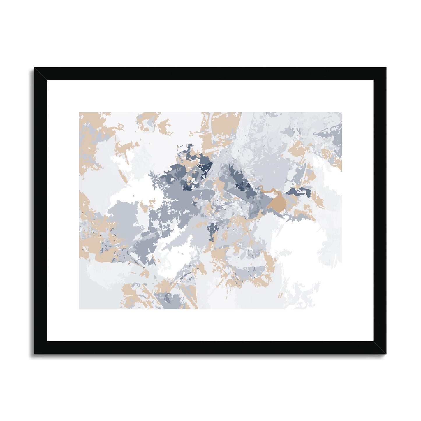 Framed Graphic Art Print, fph-1160-7698, 20"x16", Black Frame