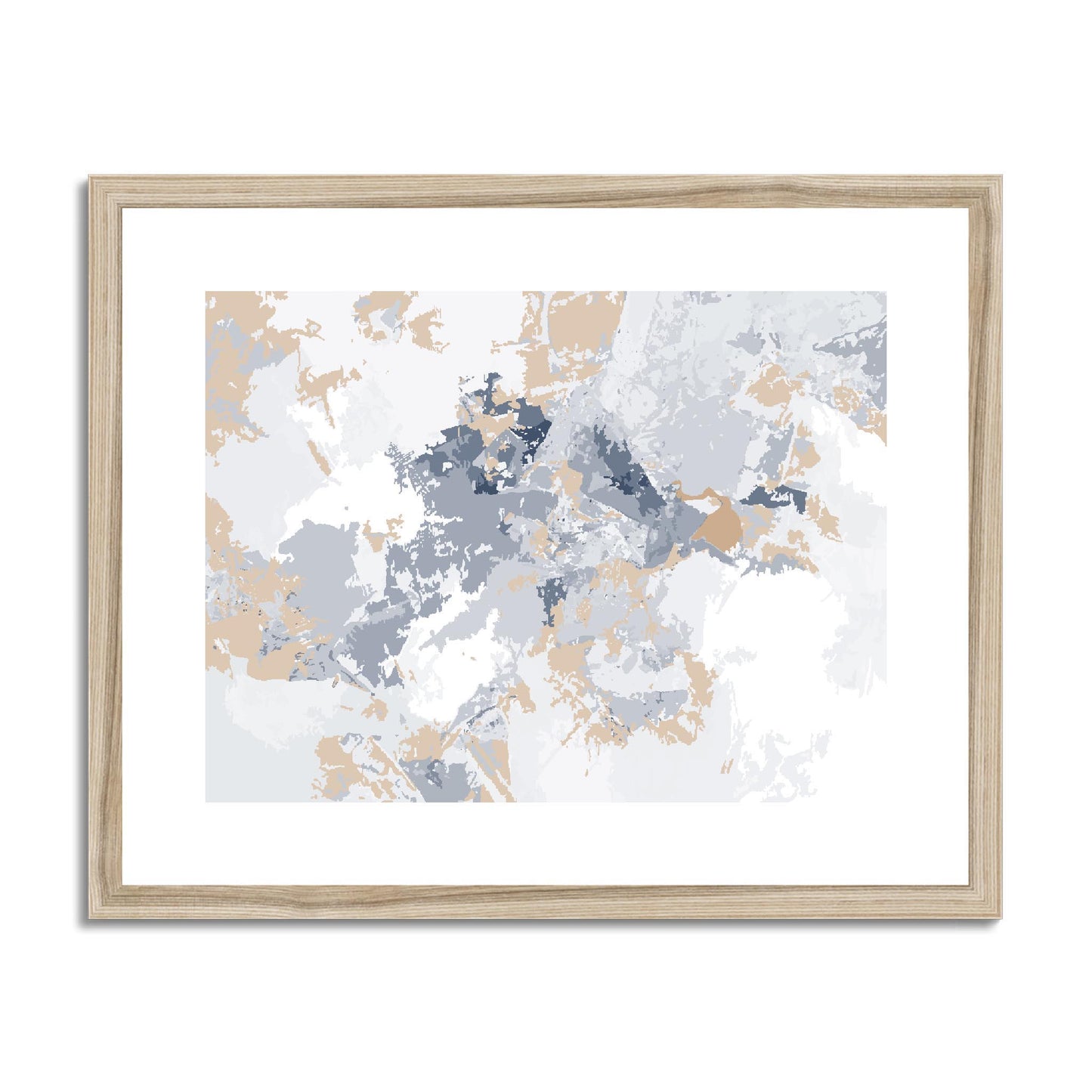 Framed Graphic Art Print, fph-1160-7698, 20"x16", Natural Frame