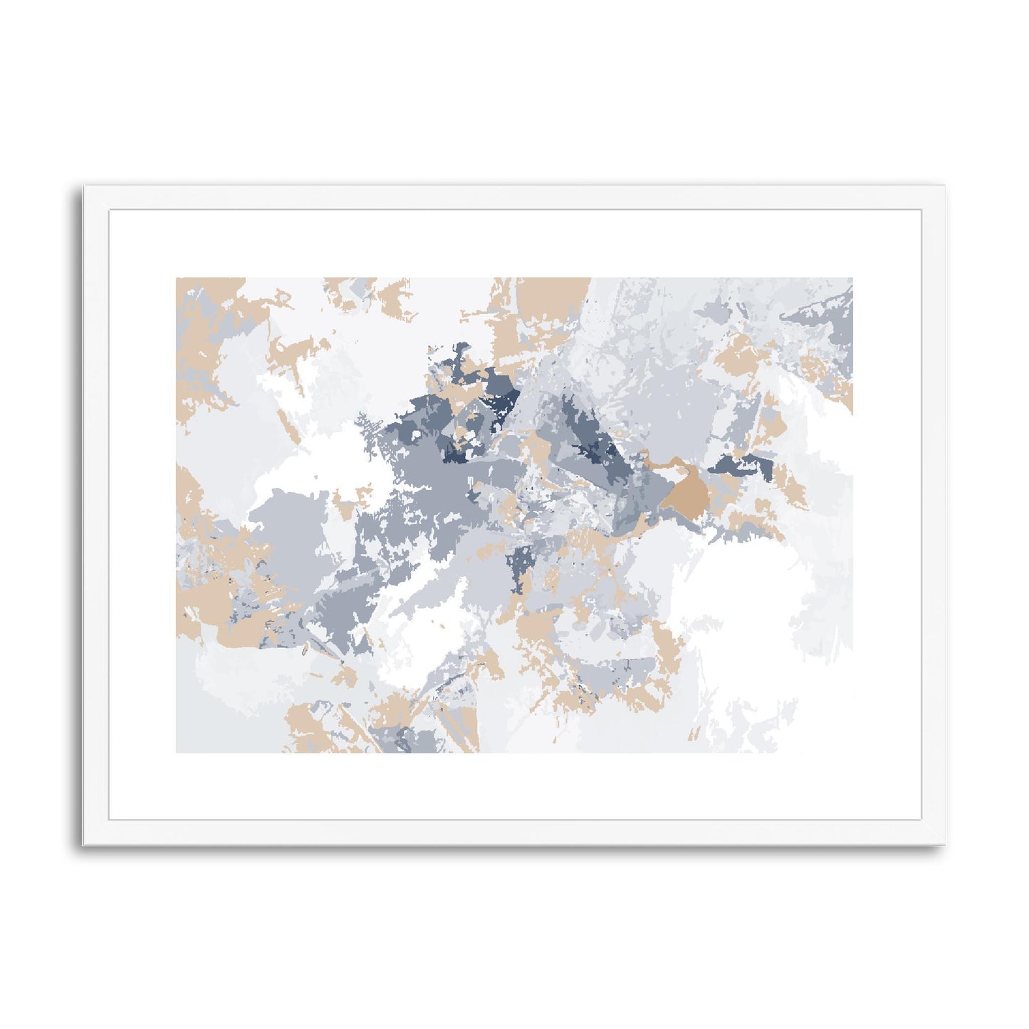 Framed Graphic Art Print, fph-1160-7698, 24"x18", White Frame