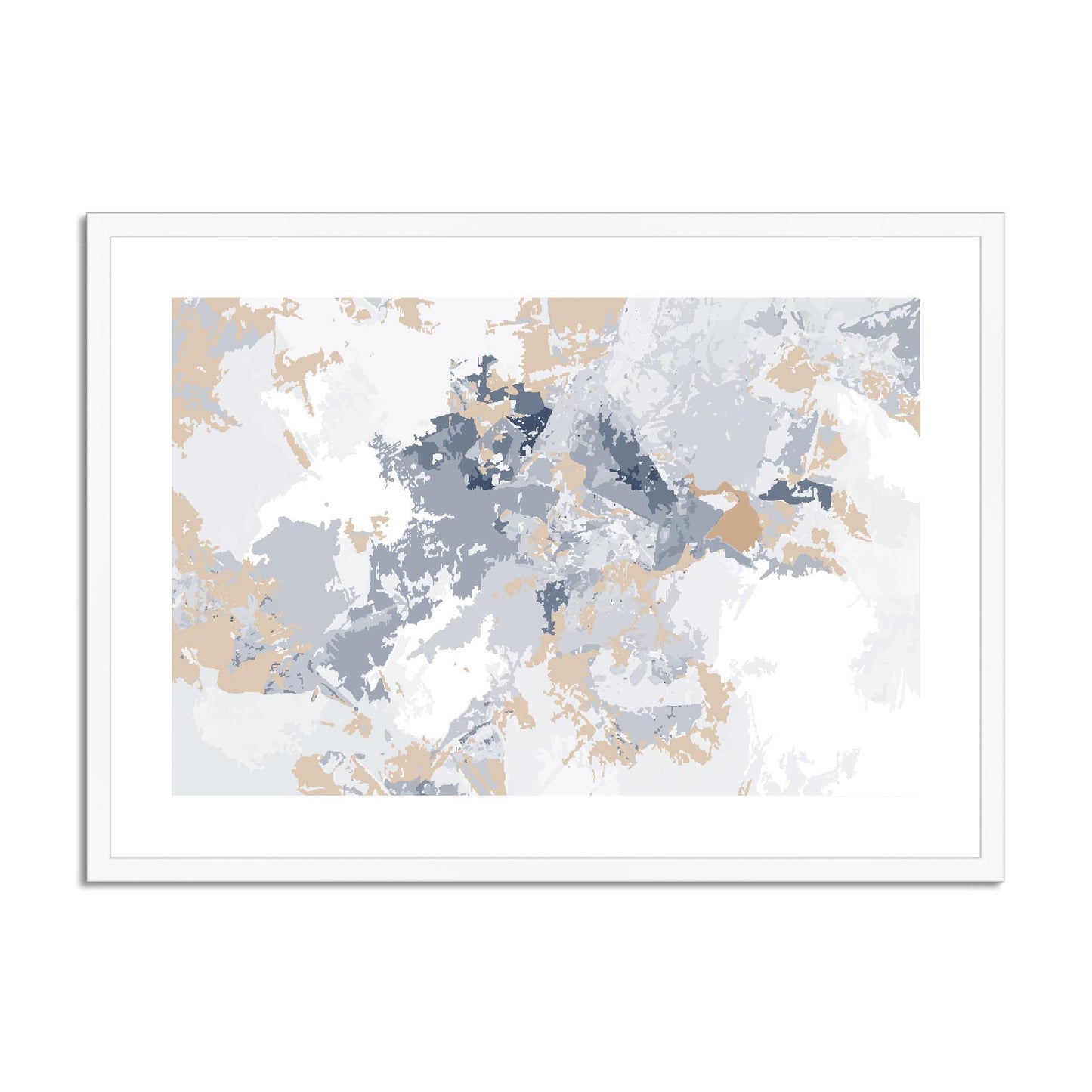 Framed Graphic Art Print, fph-1160-7698, 28"x20", White Frame