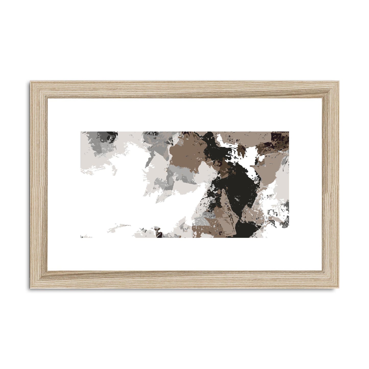 Framed Graphic Art Print, fph-1170-7692, 12"x8", Natural Frame