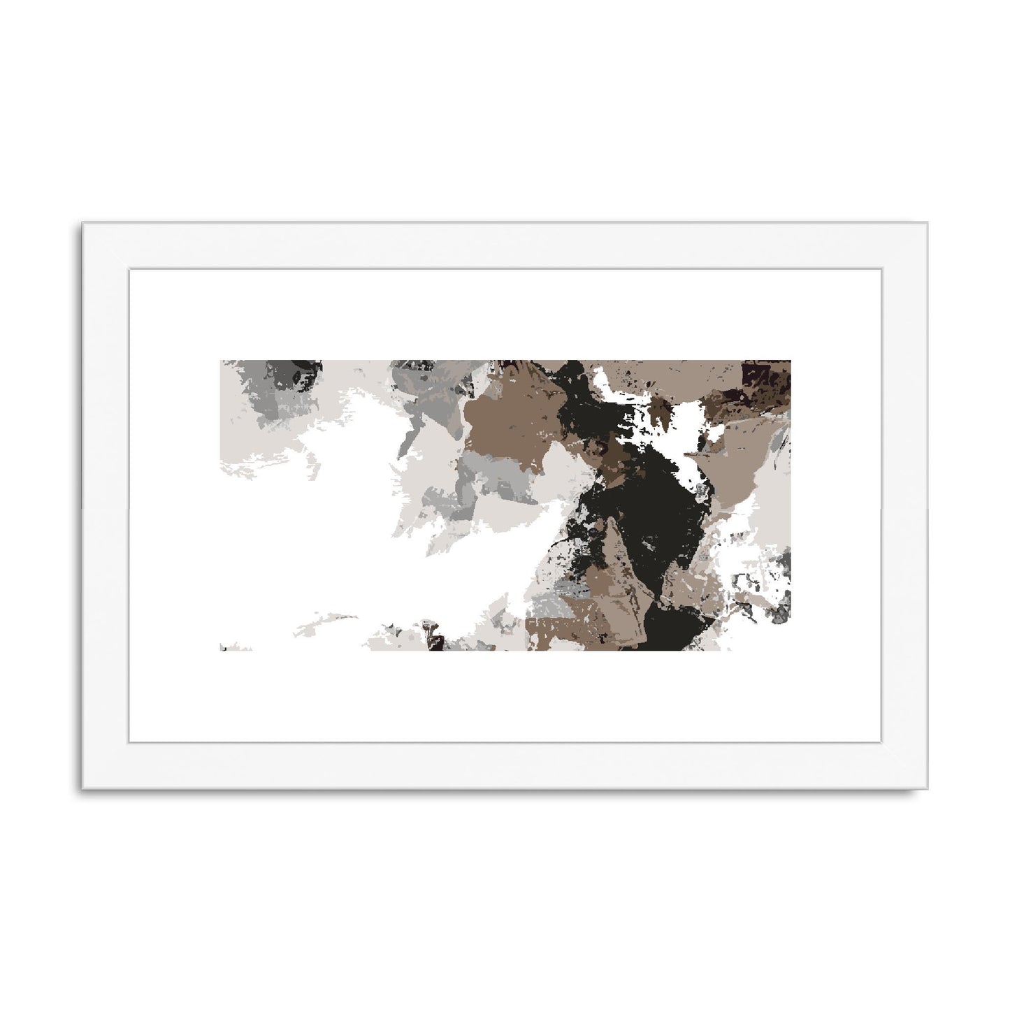 Framed Graphic Art Print, fph-1170-7692, 12"x8", White Frame