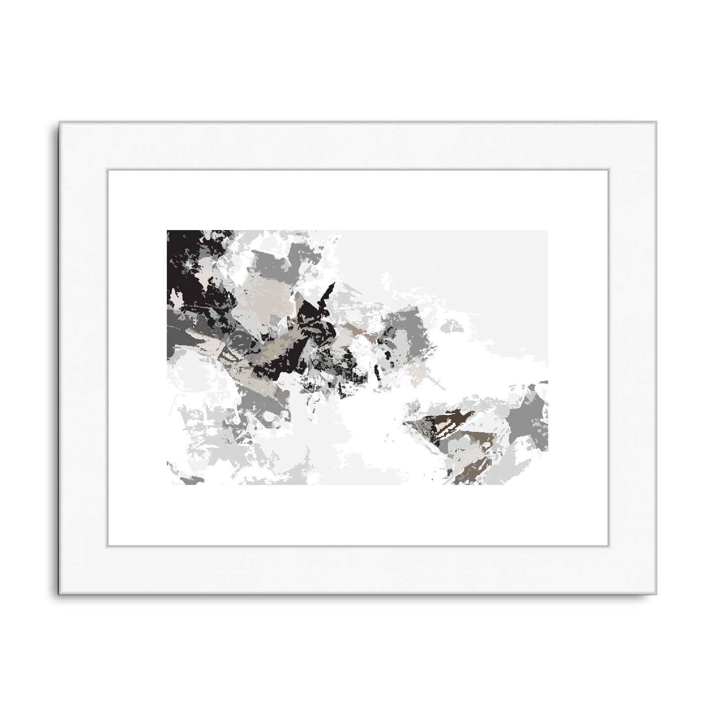 Framed Graphic Art Print, fph-1170-7694, 8"x6", White Frame