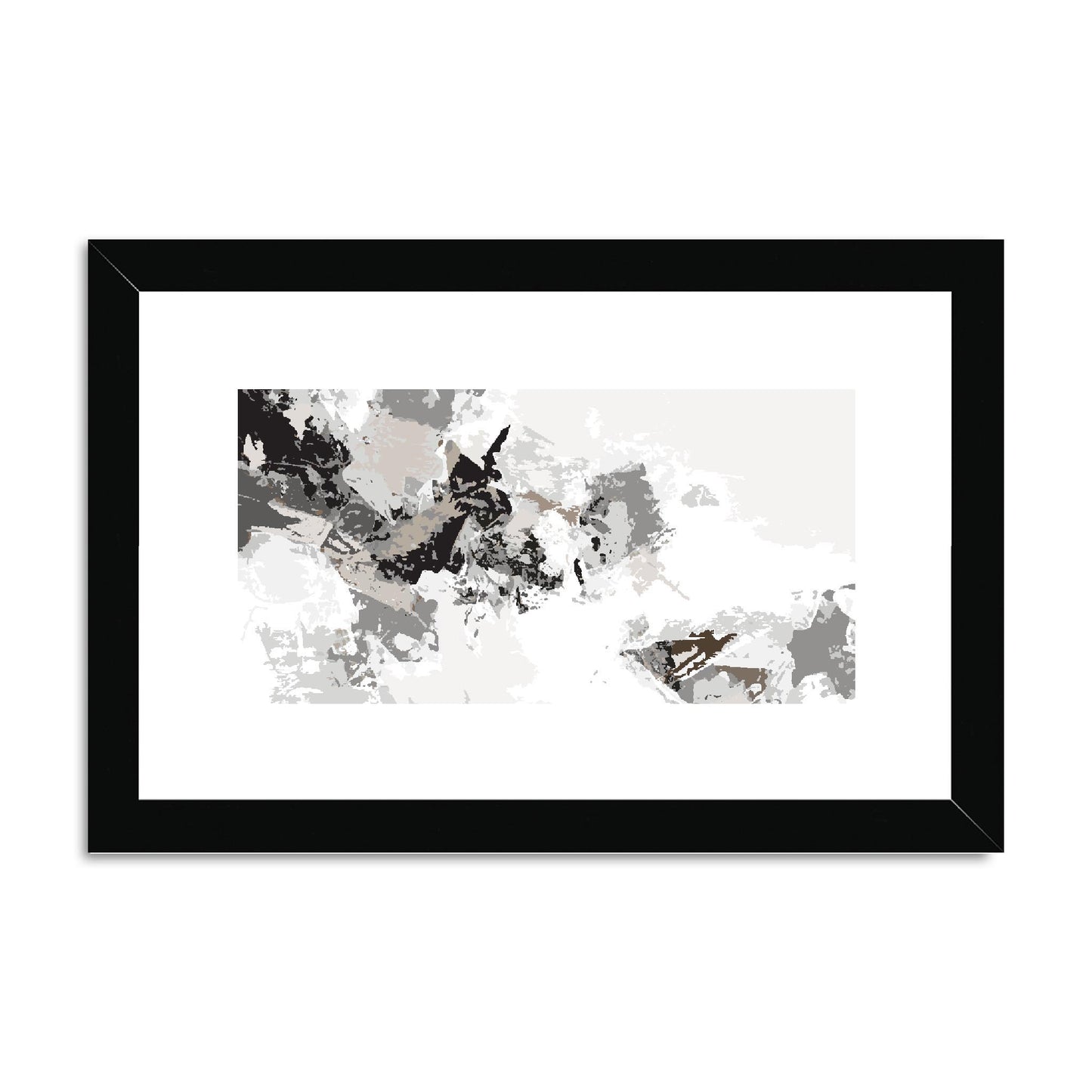 Framed Graphic Art Print, fph-1170-7694, 12"x8", Black Frame