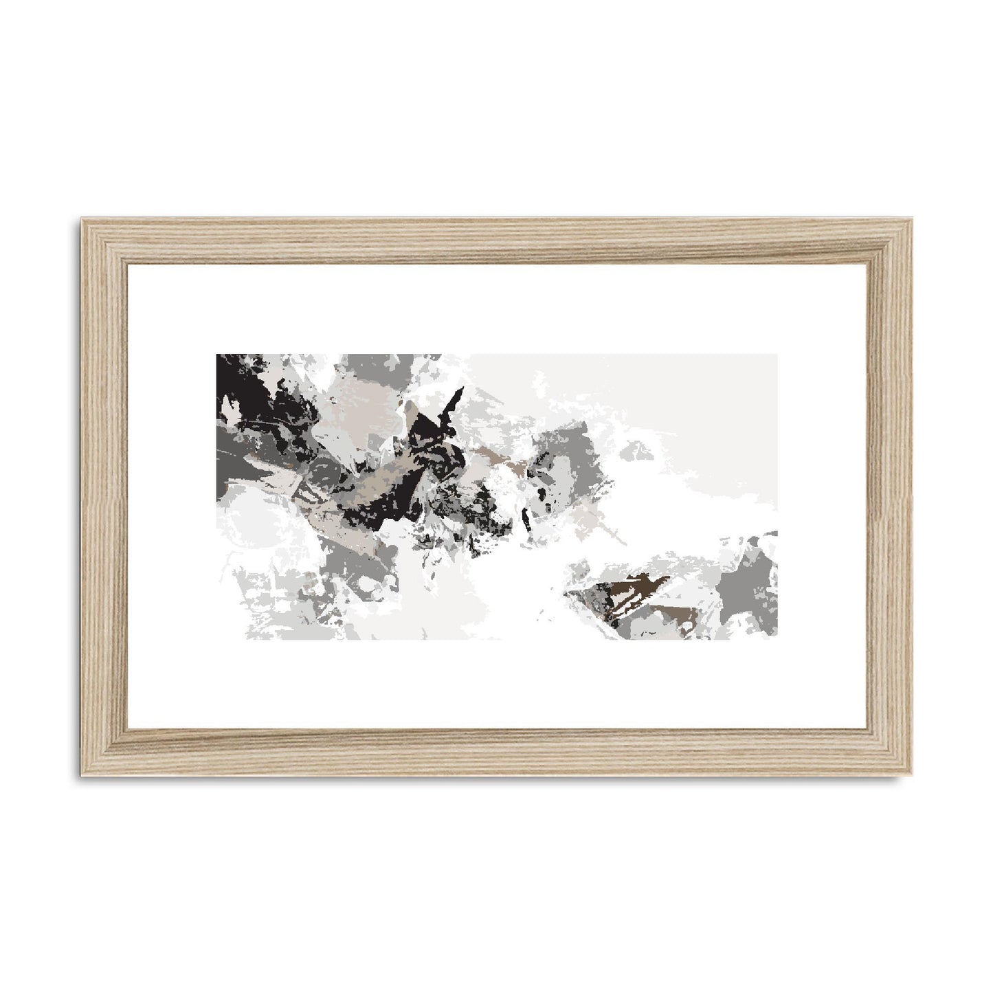 Framed Graphic Art Print, fph-1170-7694, 12"x8", Natural Frame