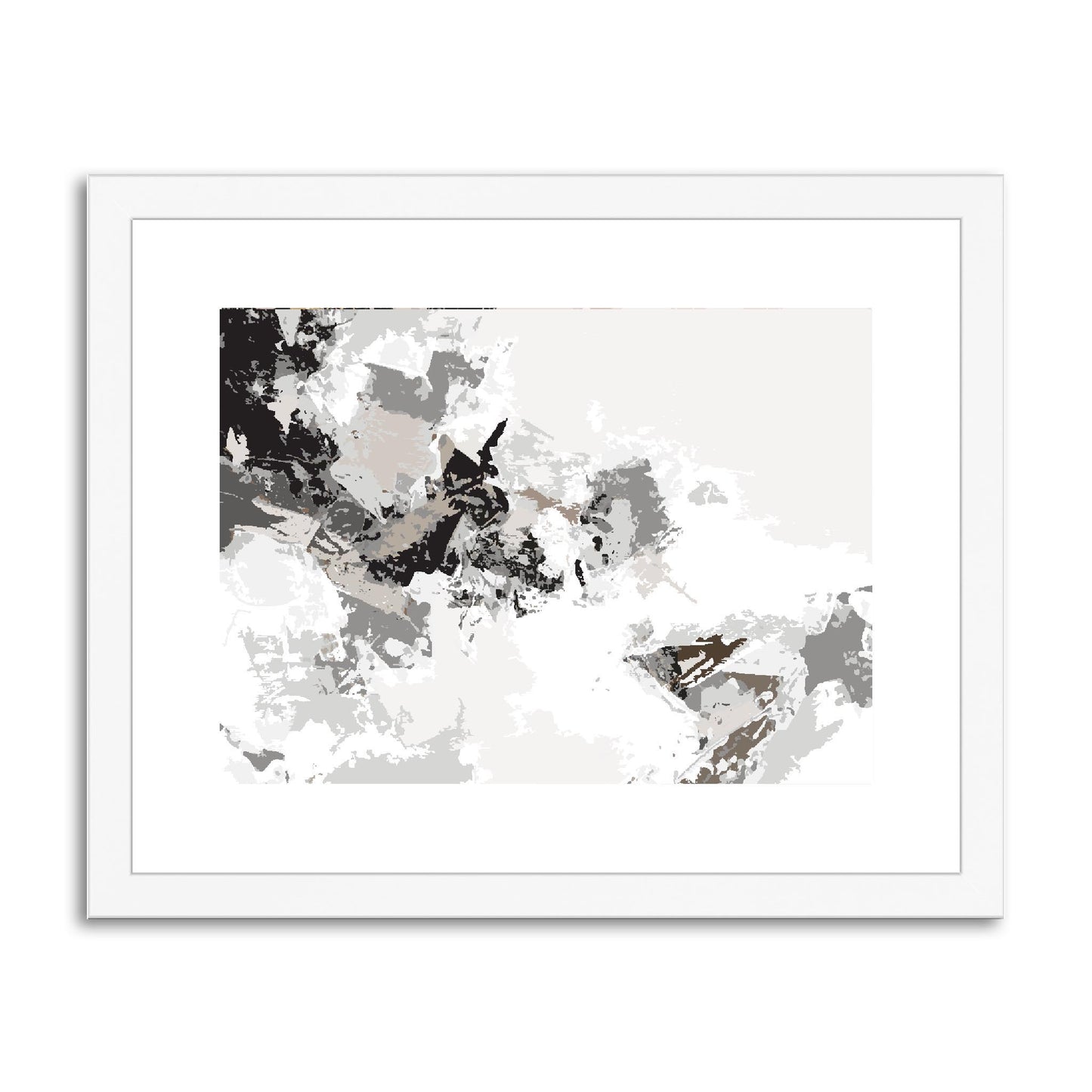 Framed Graphic Art Print, fph-1170-7694, 14"x11", White Frame