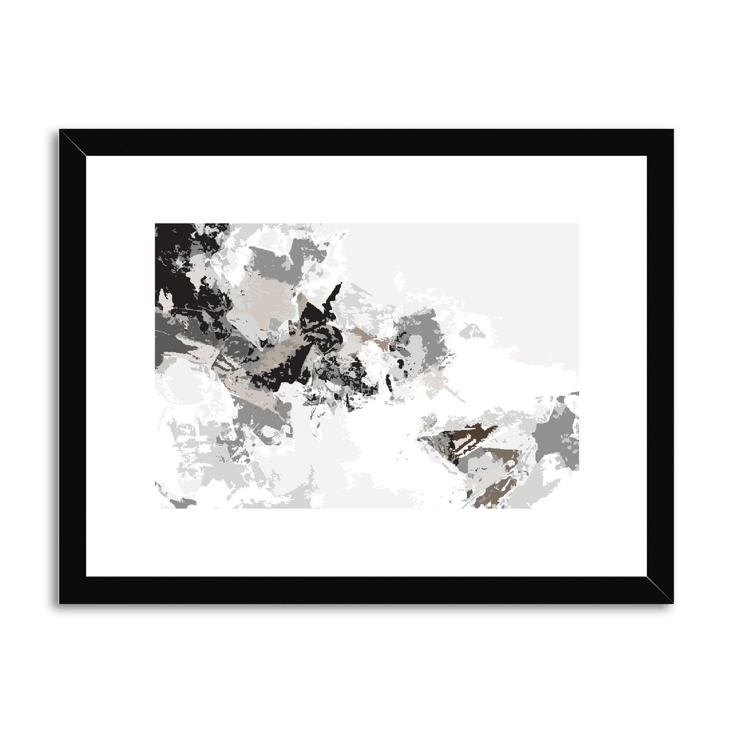Framed Graphic Art Print, fph-1170-7694, 16"x12", Black Frame