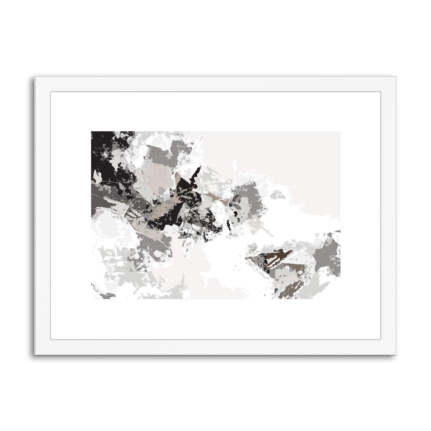 Framed Graphic Art Print, fph-1170-7694, 16"x12", White Frame