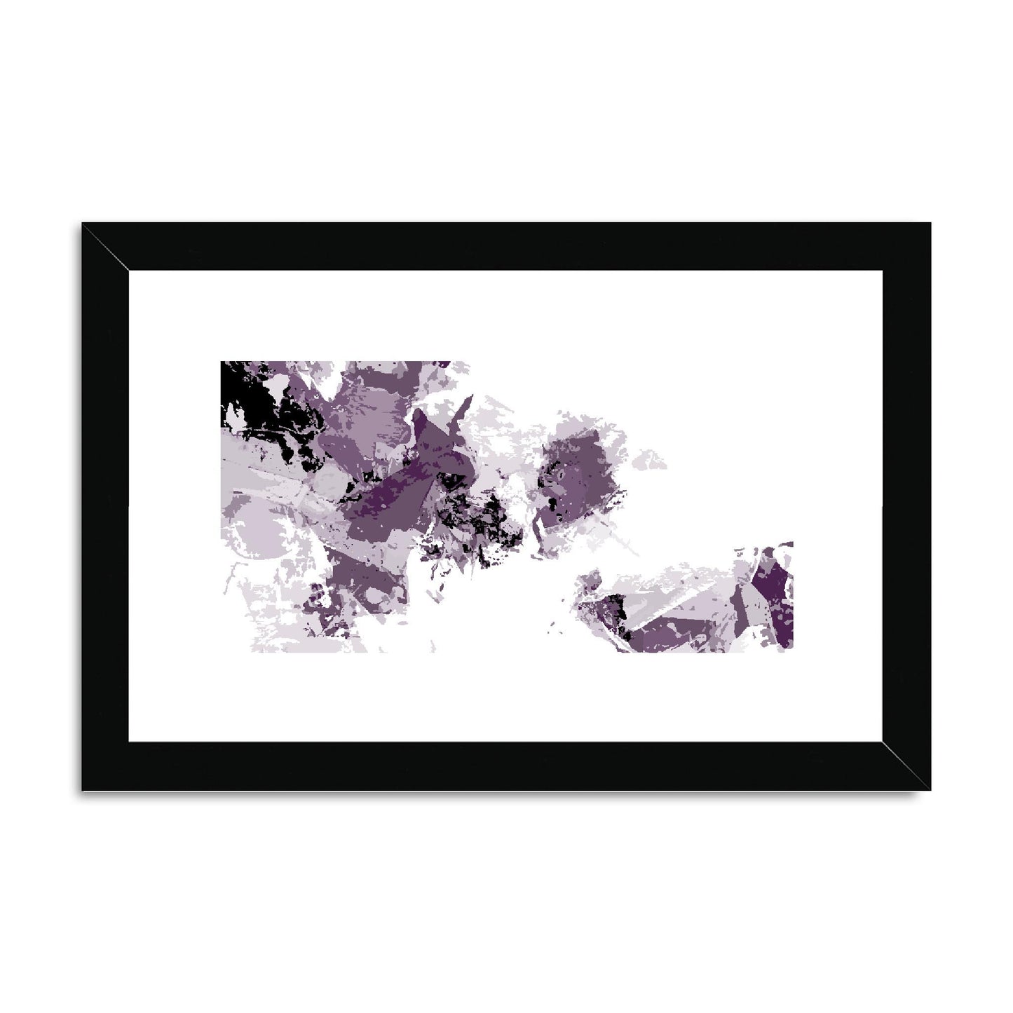 Framed Graphic Art Print, fph-1180-7694, 12"x8", Black Frame