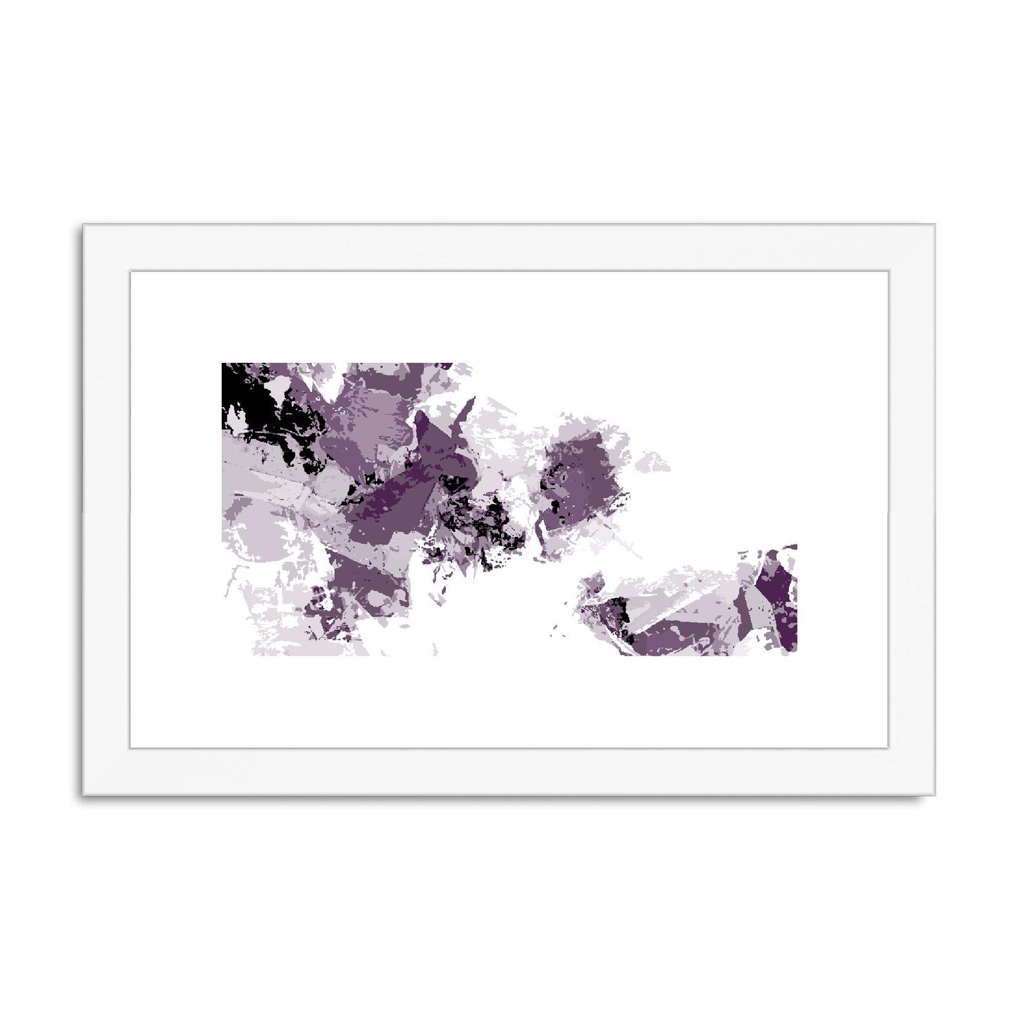 Framed Graphic Art Print, fph-1180-7694, 12"x8", White Frame