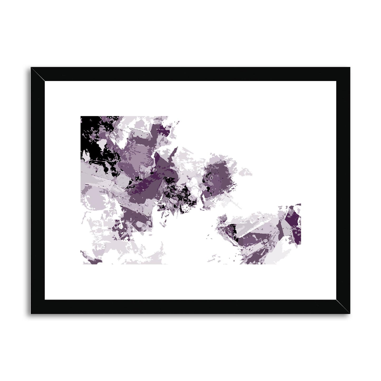 Framed Graphic Art Print, fph-1180-7694, 16"x12", Black Frame