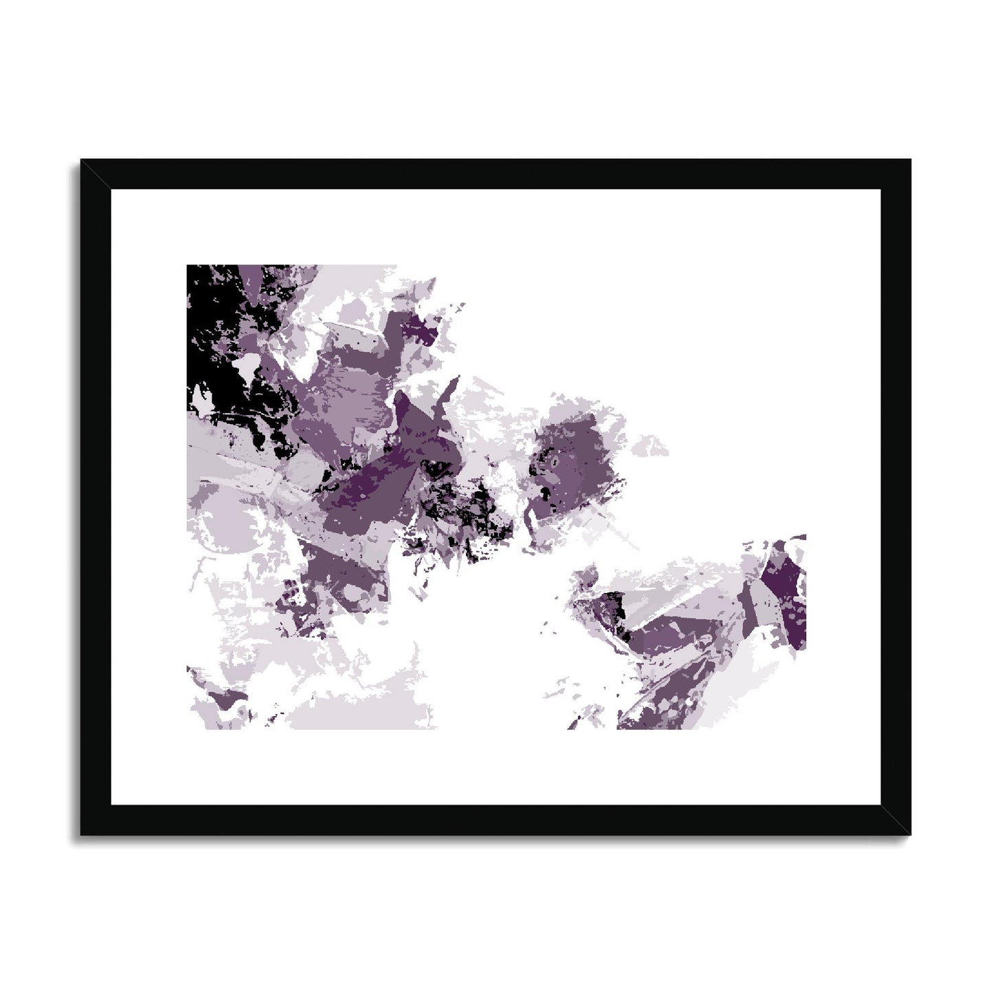 Framed Graphic Art Print, fph-1180-7694, 20"x16", Black Frame