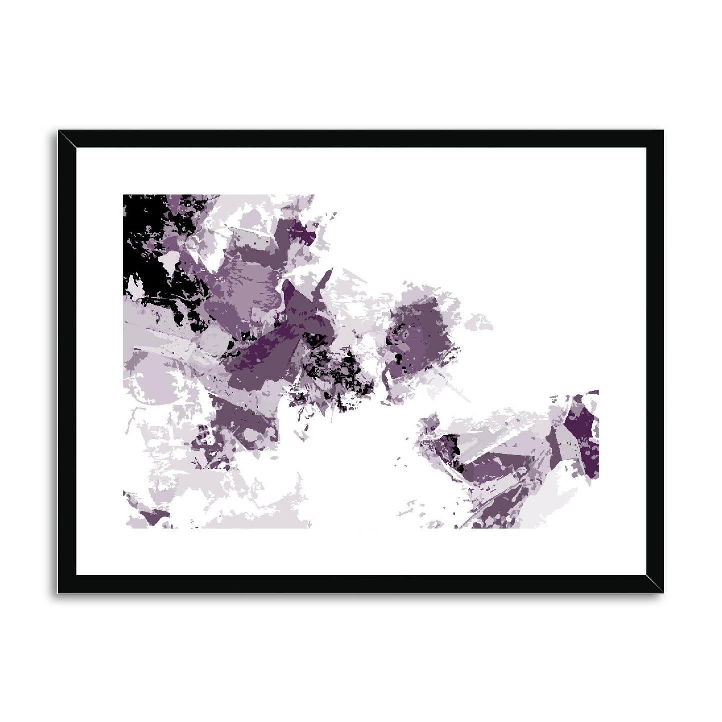 Framed Graphic Art Print, fph-1180-7694, 24"x18", Black Frame