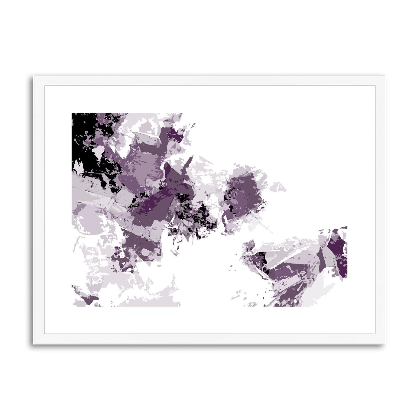 Framed Graphic Art Print, fph-1180-7694, 24"x18", White Frame