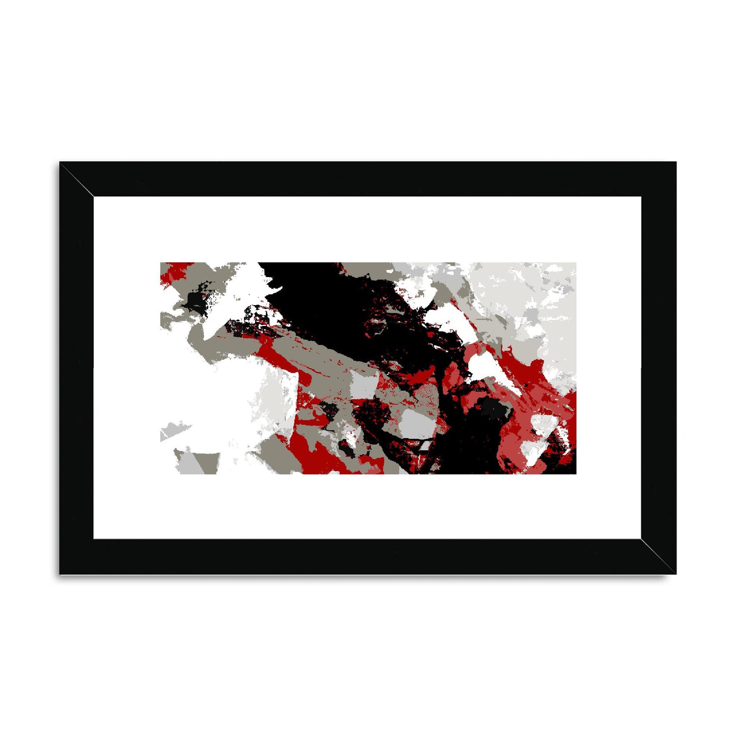 Framed Graphic Art Print, fph-1190-7688, 12"x8", Black Frame