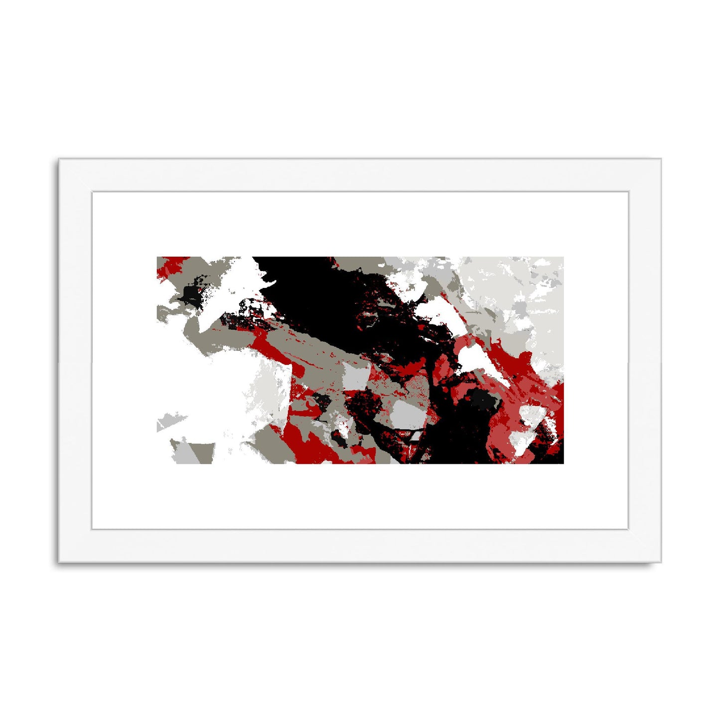 Framed Graphic Art Print, fph-1190-7688, 12"x8", White Frame