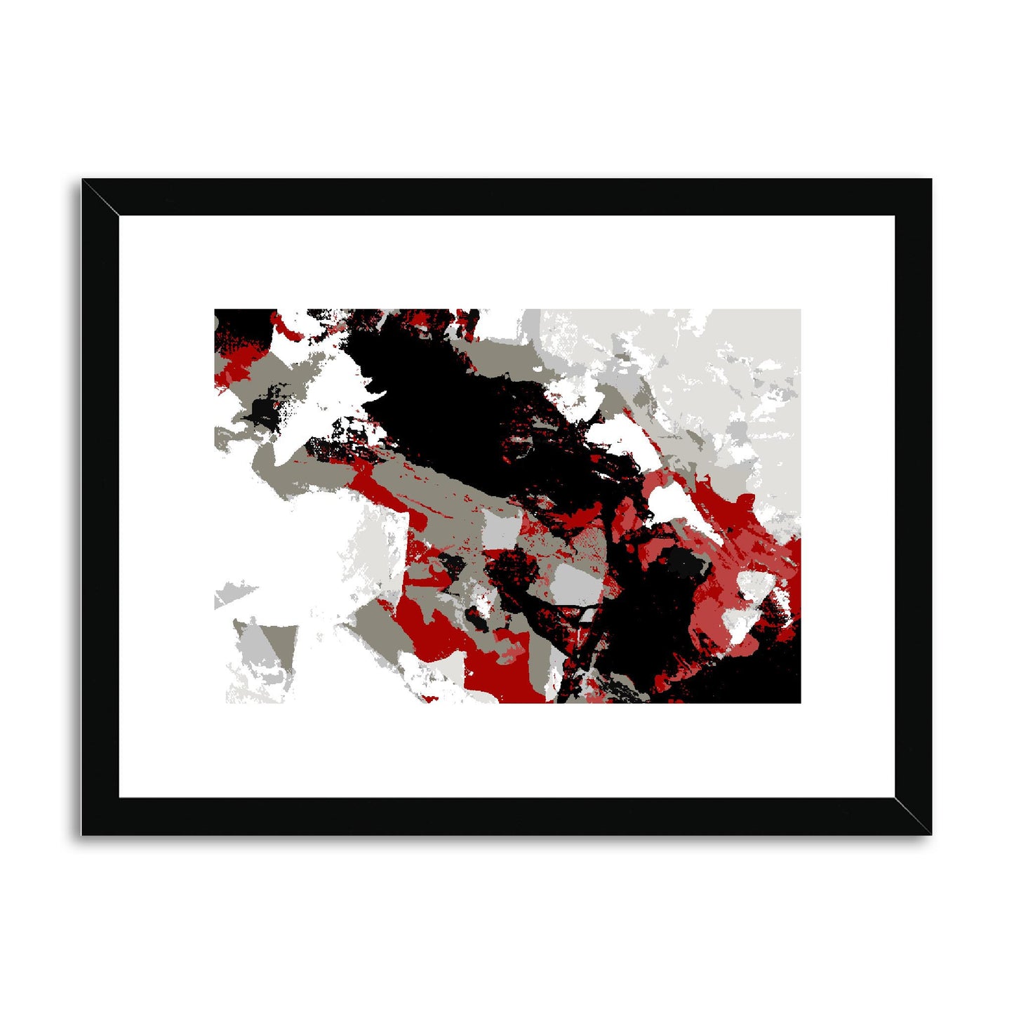 Framed Graphic Art Print, fph-1190-7688, 16"x12", Black Frame