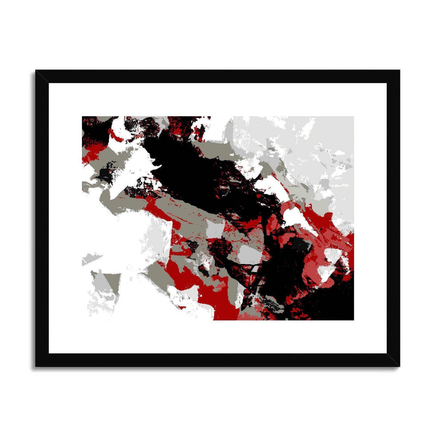 Framed Graphic Art Print, fph-1190-7688, 20"x16", Black Frame