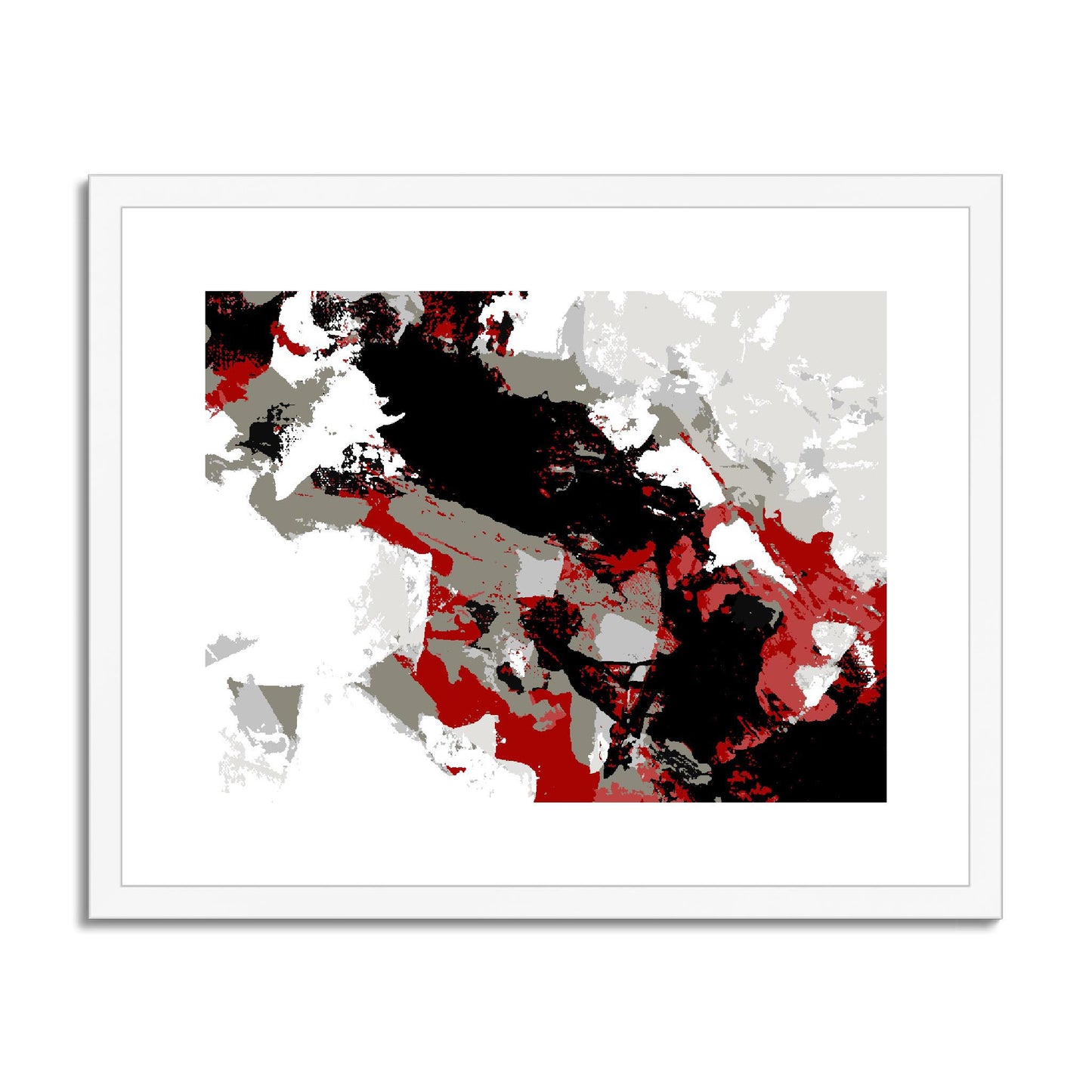 Framed Graphic Art Print, fph-1190-7688, 20"x16", White Frame