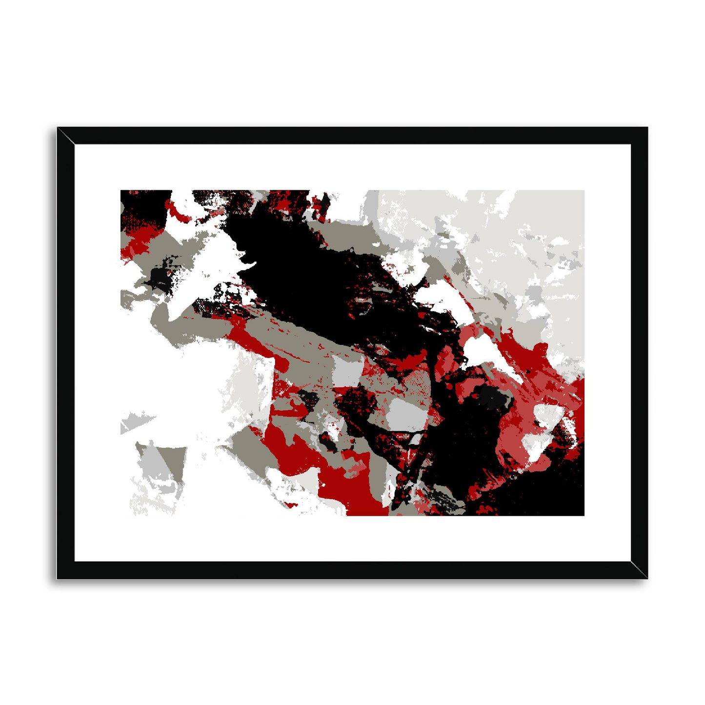 Framed Graphic Art Print, fph-1190-7688, 24"x18", Black Frame