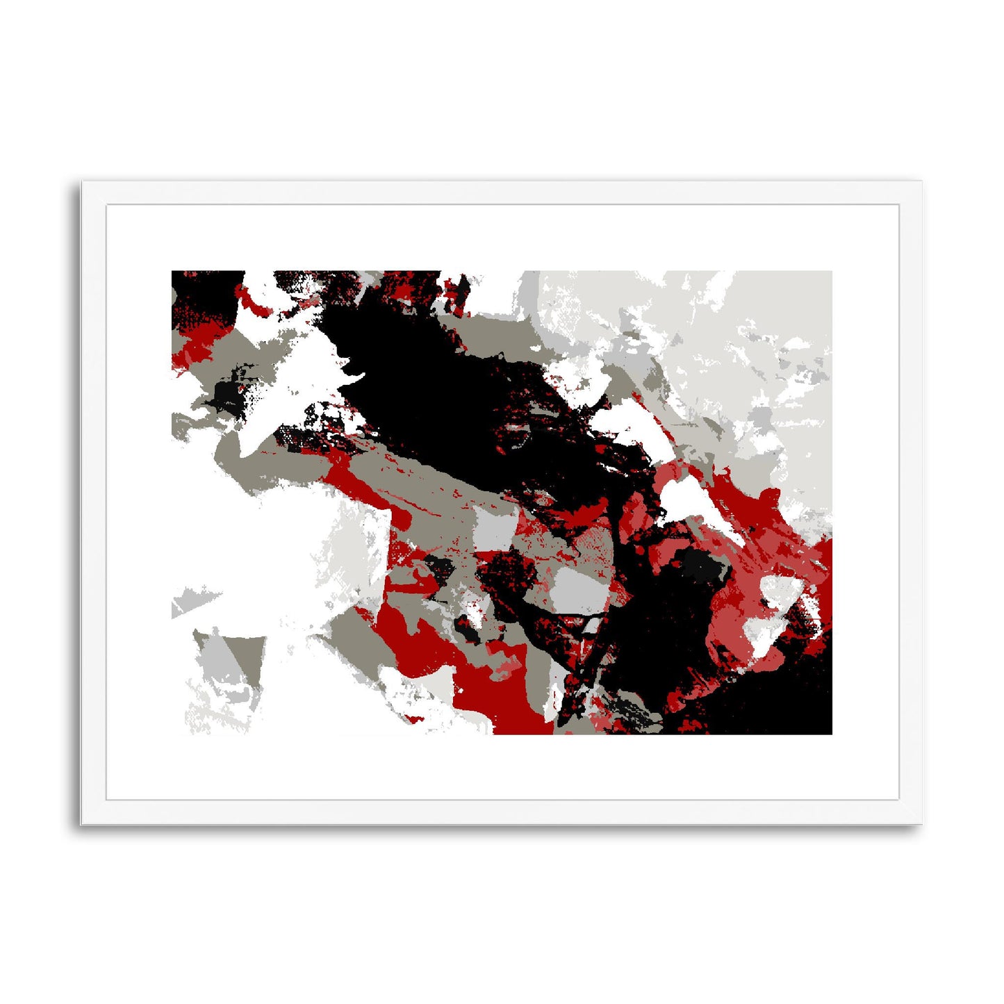 Framed Graphic Art Print, fph-1190-7688, 24"x18", White Frame
