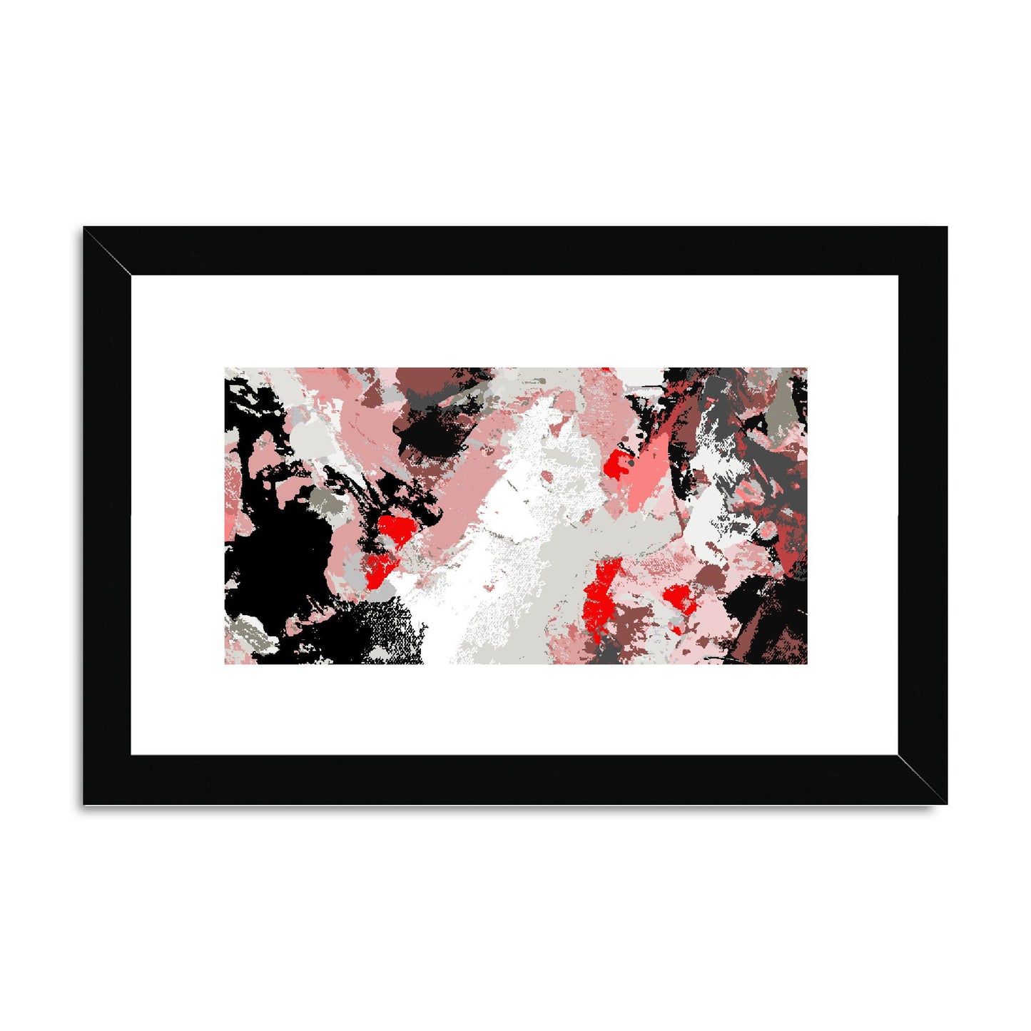 Framed Graphic Art Print, fph-1190-7689, 12"x8", Black Frame