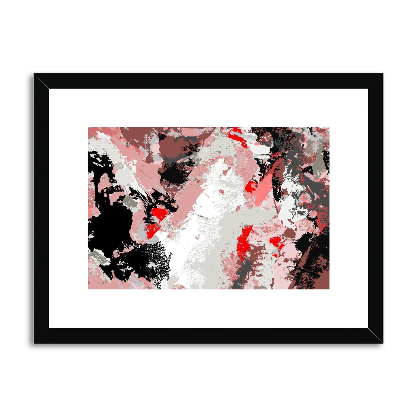 Framed Graphic Art Print, fph-1190-7689, 16"x12", Black Frame