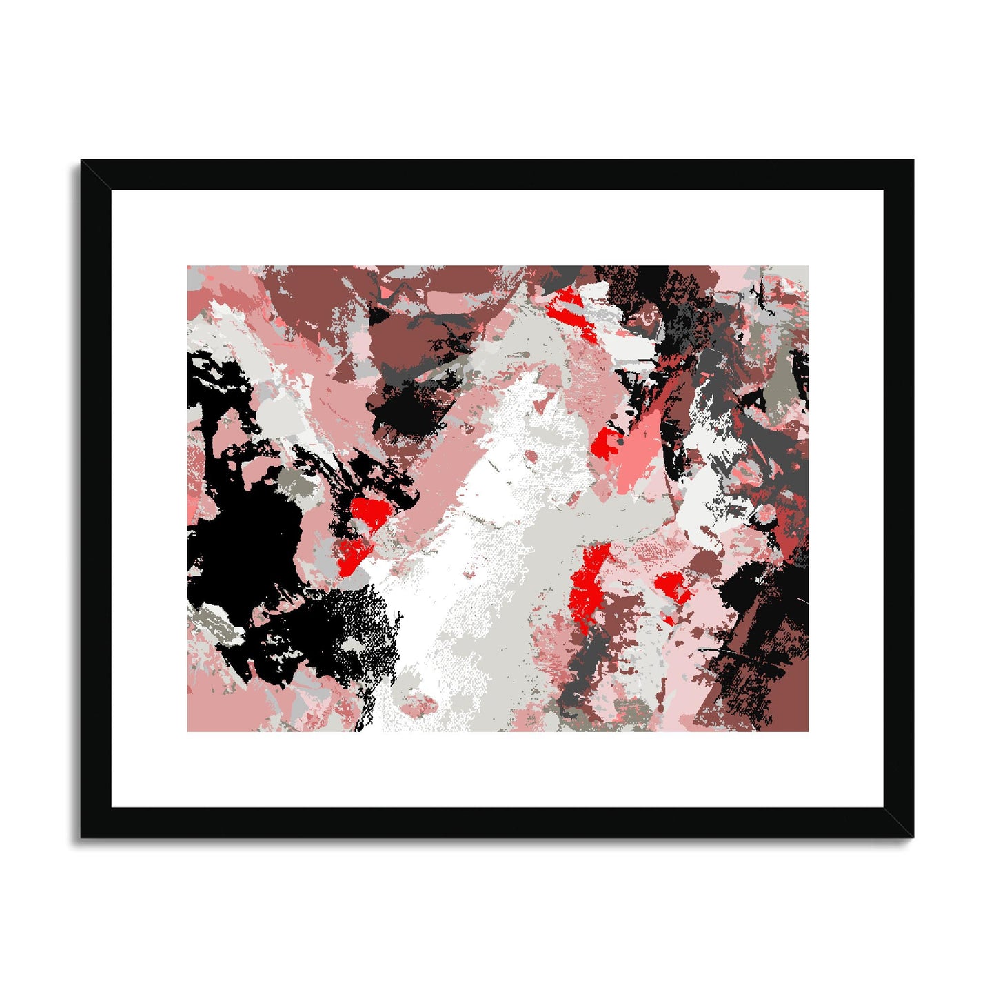 Framed Graphic Art Print, fph-1190-7689, 20"x16", Black Frame