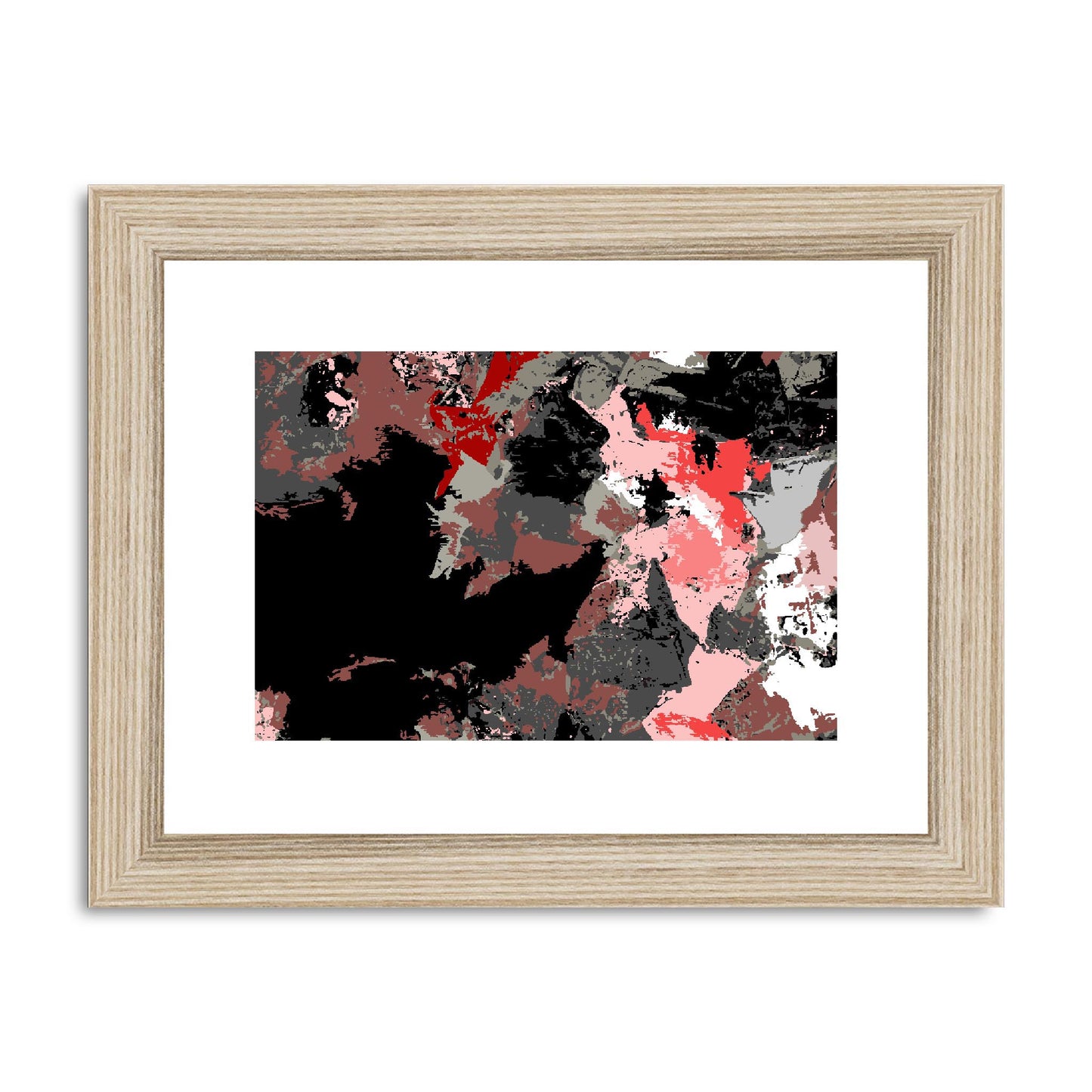 Framed Graphic Art Print, fph-1190-7692, 8"x6", Natural Frame