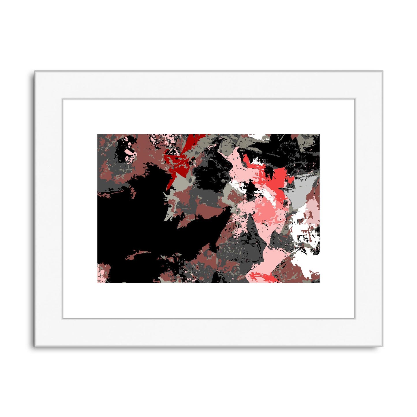 Framed Graphic Art Print, fph-1190-7692, 8"x6", White Frame