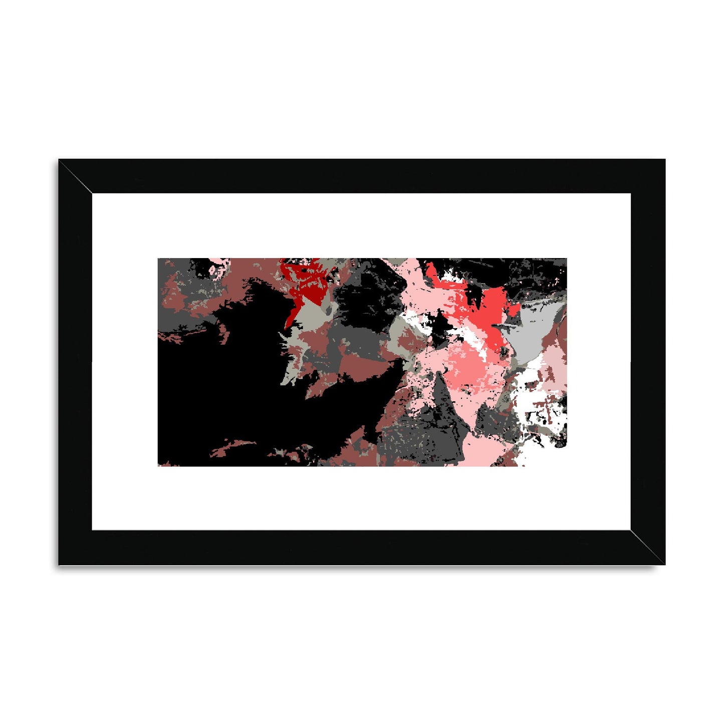 Framed Graphic Art Print, fph-1190-7692, 12"x8", Black Frame