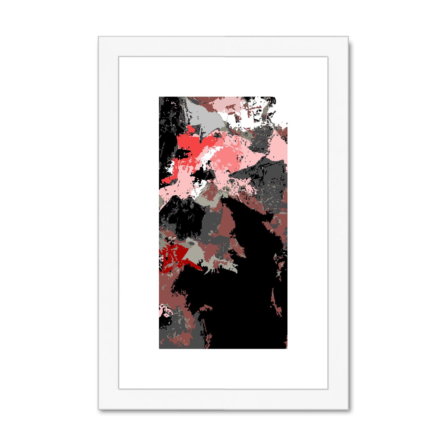 Framed Graphic Art Print, fpv-1190-7692, 8"x12", White Frame