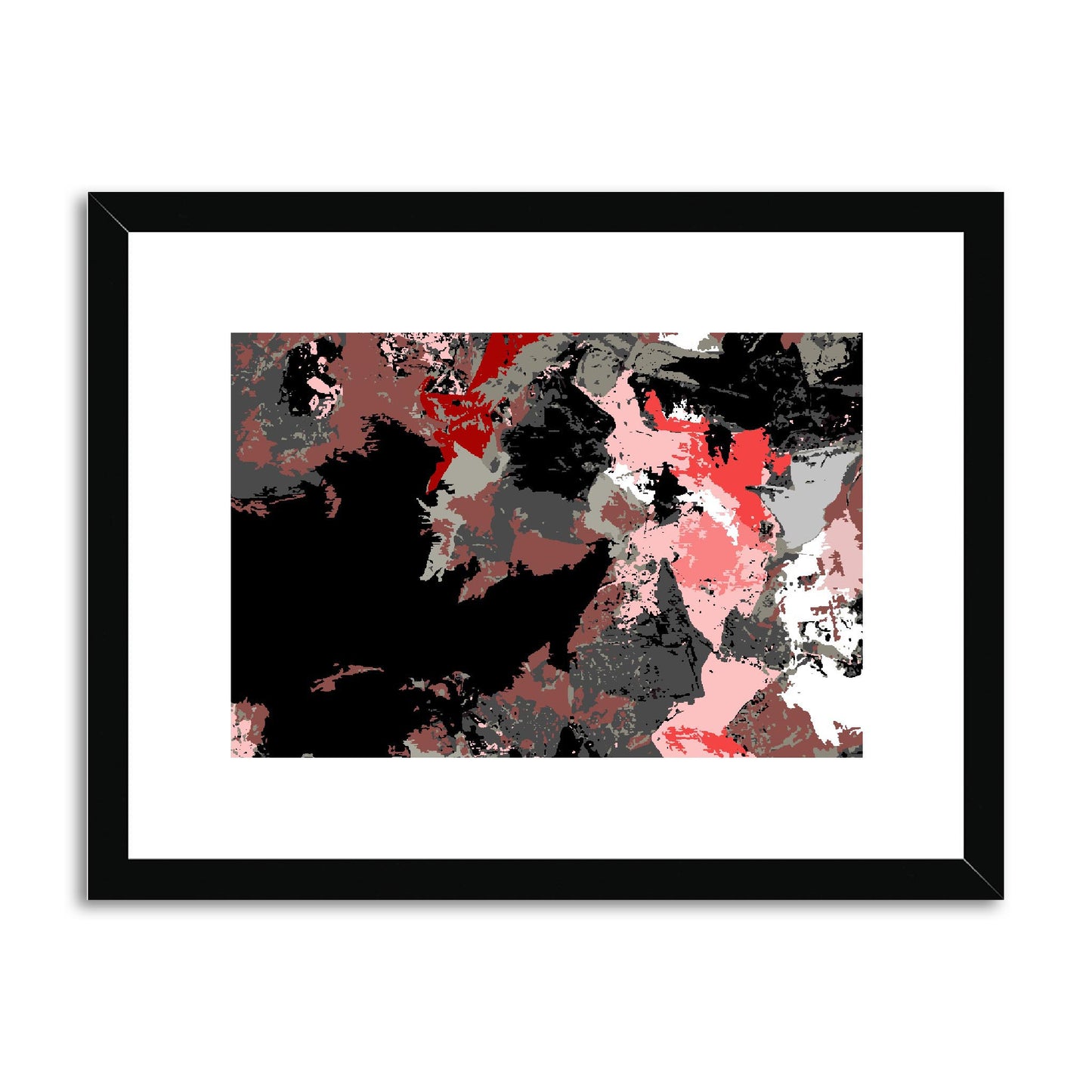 Framed Graphic Art Print, fph-1190-7692, 16"x12", Black Frame