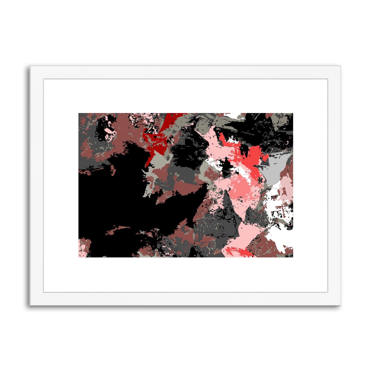 Framed Graphic Art Print, fph-1190-7692, 16"x12", White Frame