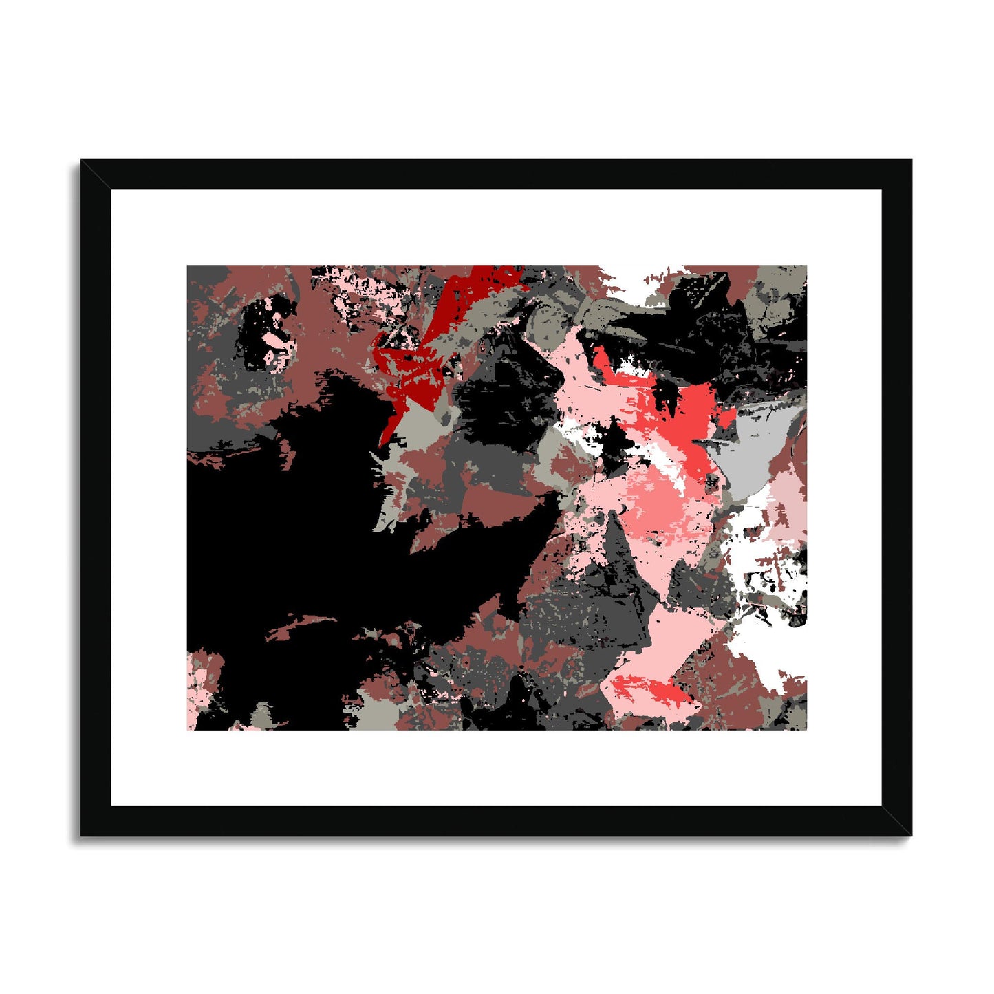 Framed Graphic Art Print, fph-1190-7692, 20"x16", Black Frame