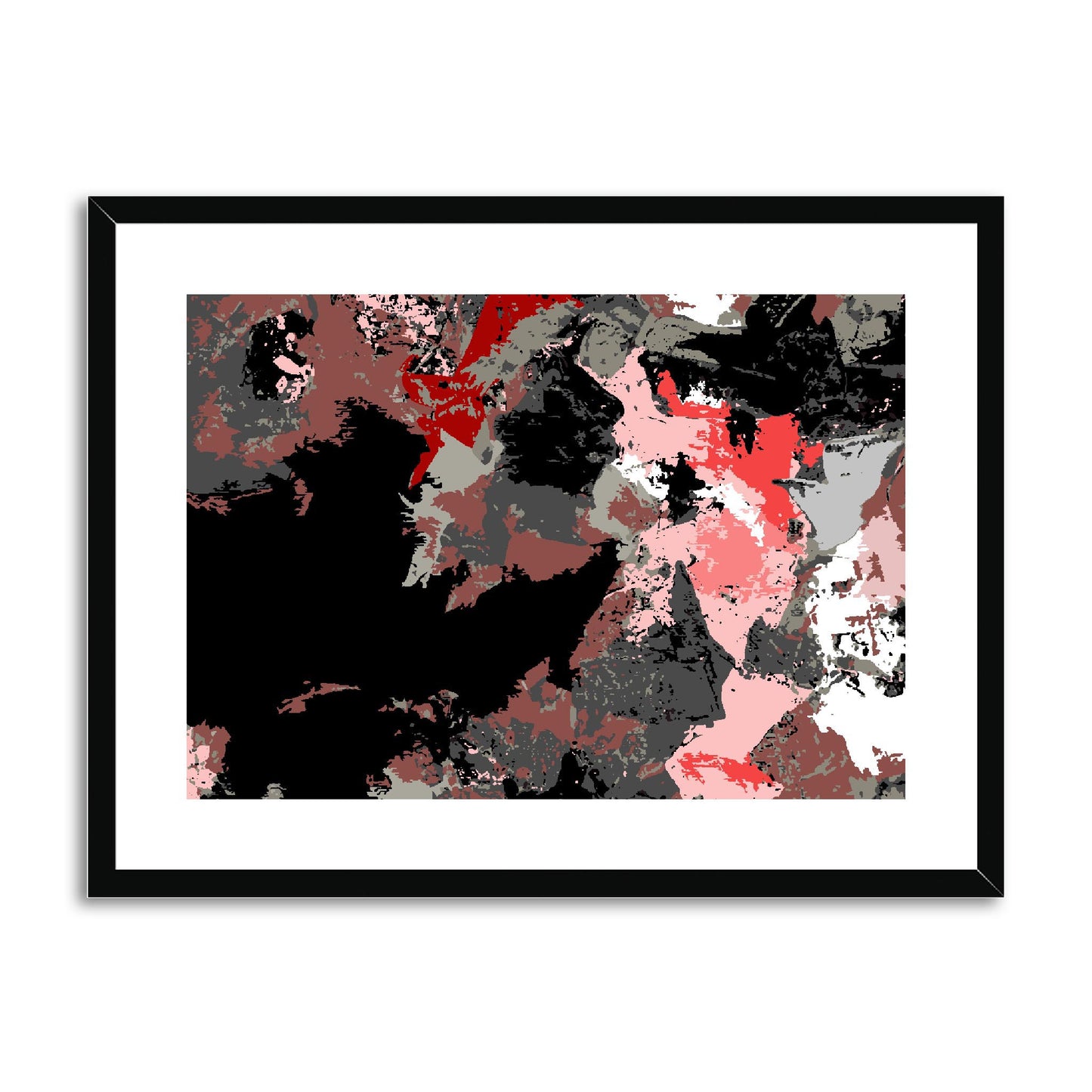 Framed Graphic Art Print, fph-1190-7692, 24"x18", Black Frame