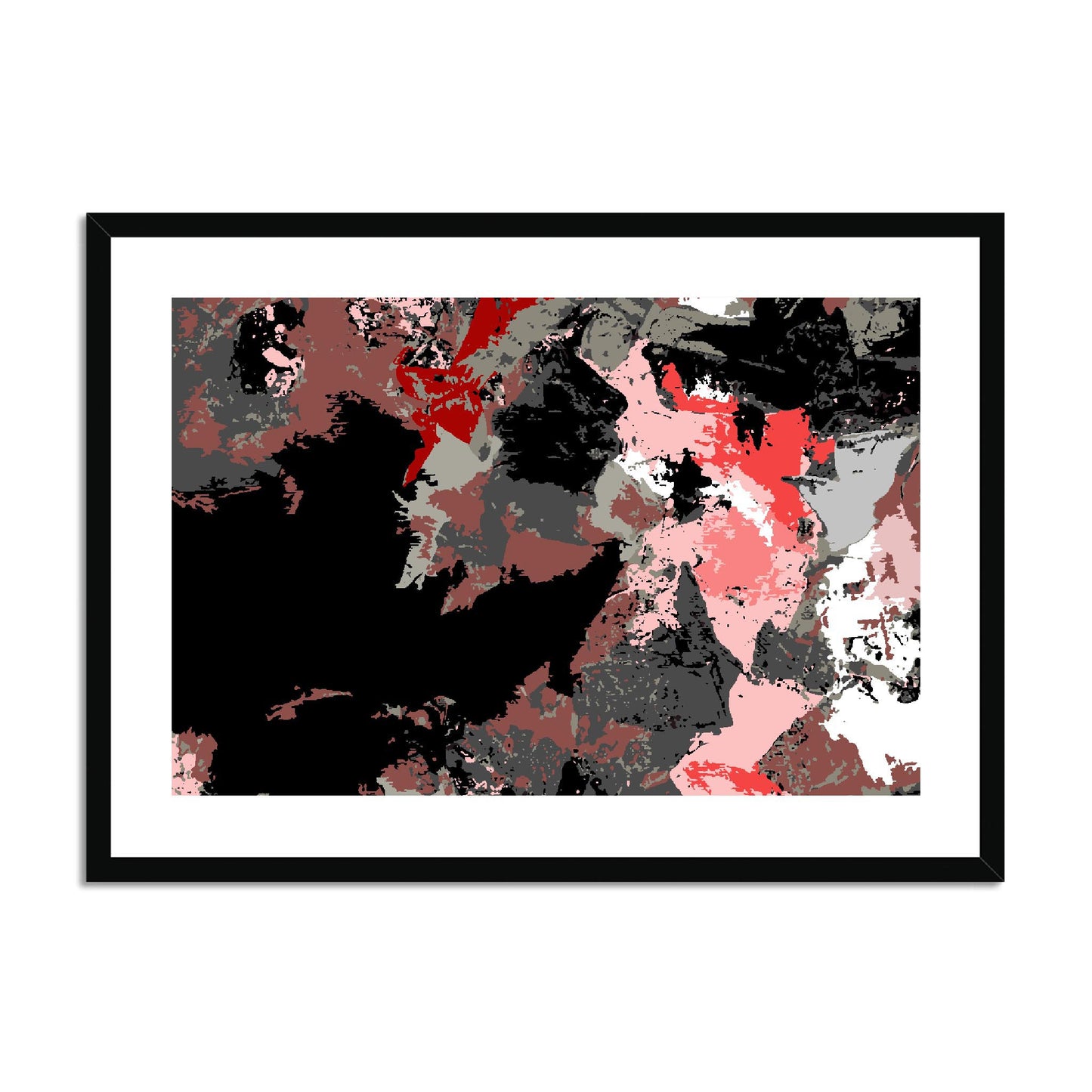 Framed Graphic Art Print, fph-1190-7692, 28"x20", Black Frame