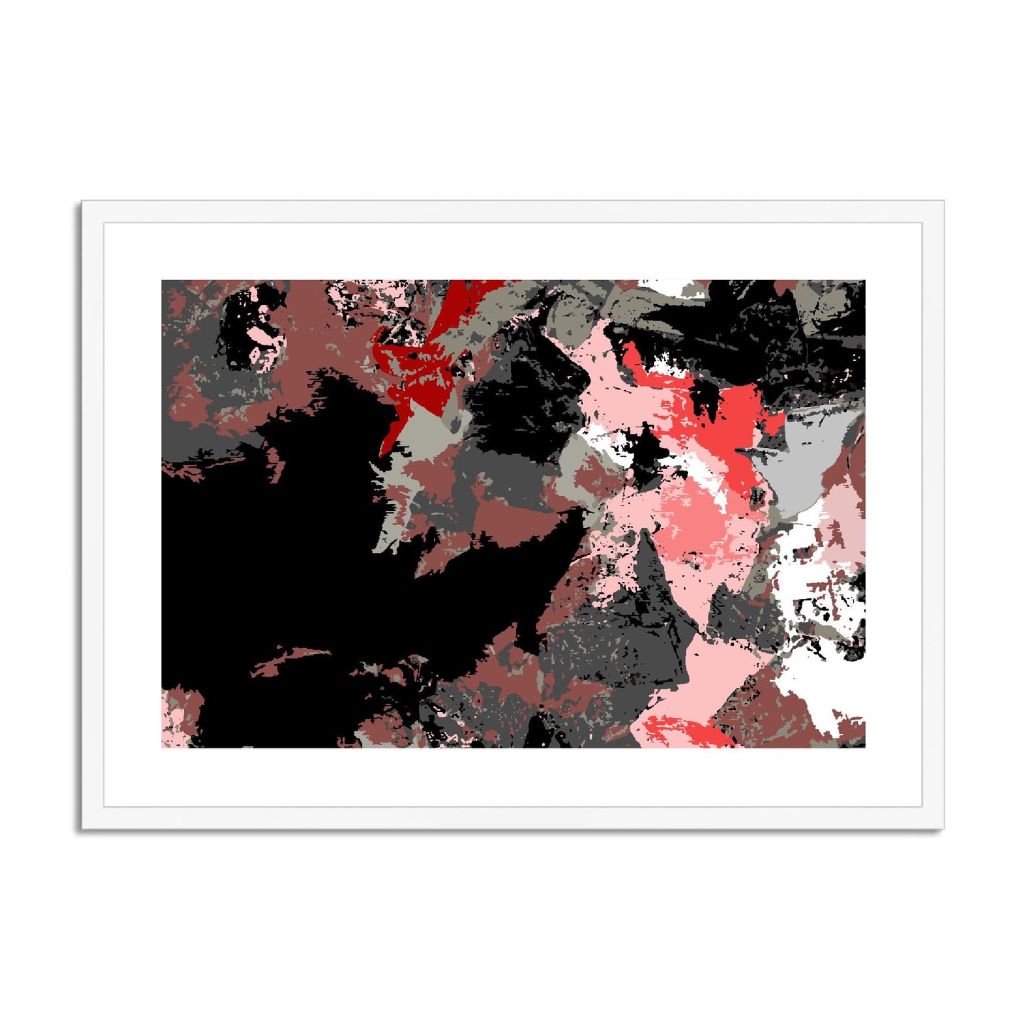 Framed Graphic Art Print, fph-1190-7692, 28"x20", White Frame